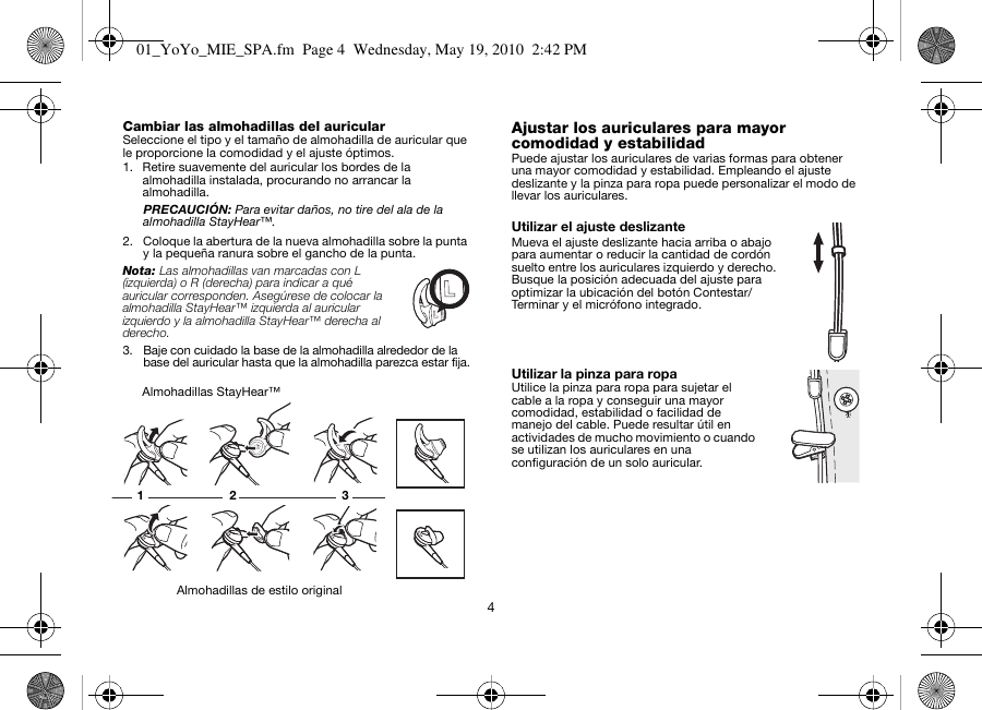 Page 5 of 10 - Bose Bose-Bose-Wireless-Office-Headset-Mie2-Users-Manual-  Bose-bose-wireless-office-headset-mie2-users-manual