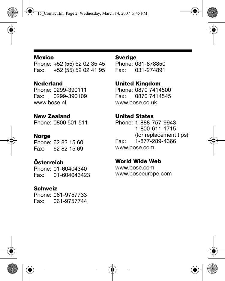 Page 6 of 7 - Bose Bose-In-Ear-Headphone-Users-Manual-  Bose-in-ear-headphone-users-manual