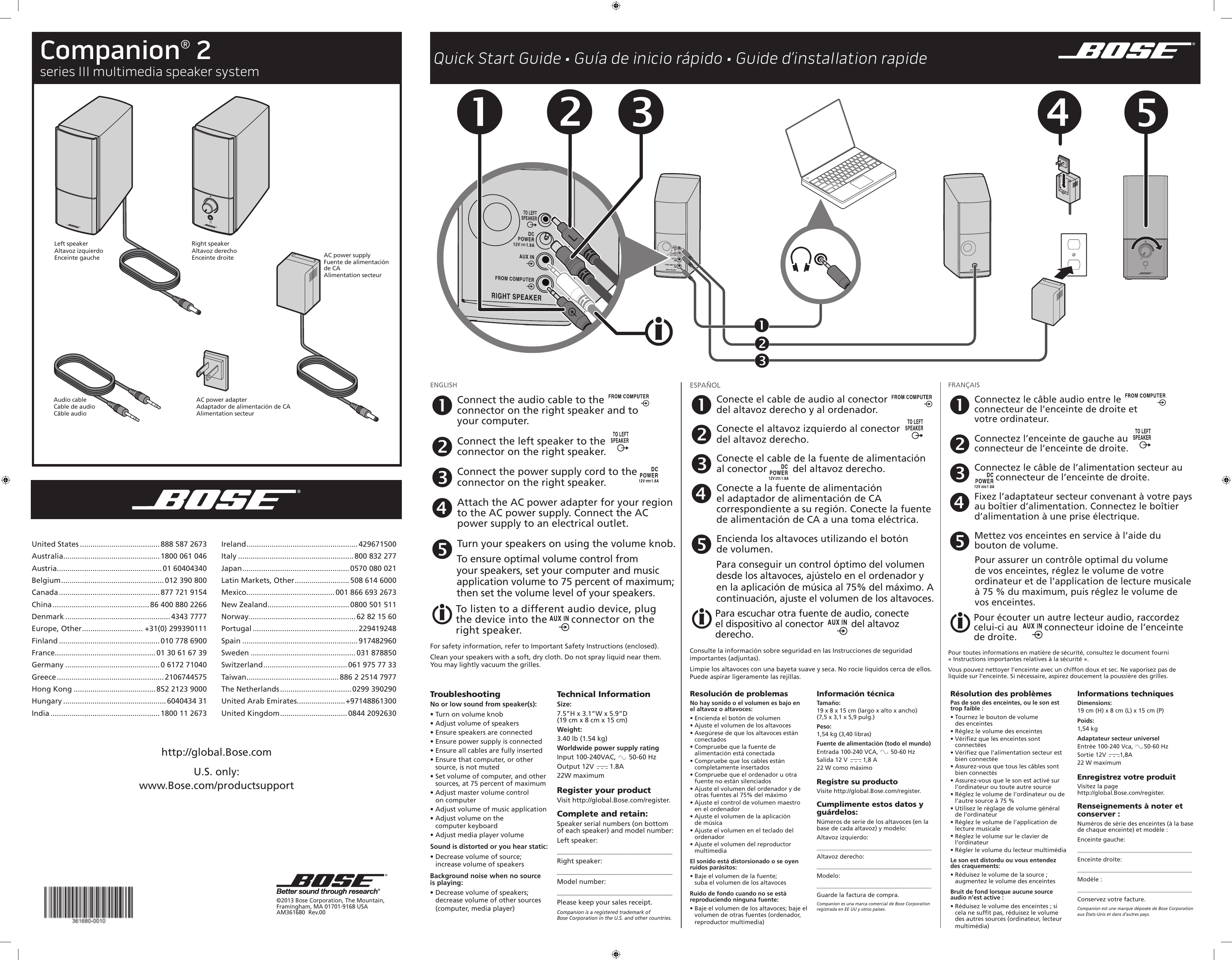 Page 1 of 1 - Bose Bose-Multimedia-Speaker-System-Companion-2-Series-Iii-Users-Manual-  Bose-multimedia-speaker-system-companion-2-series-iii-users-manual
