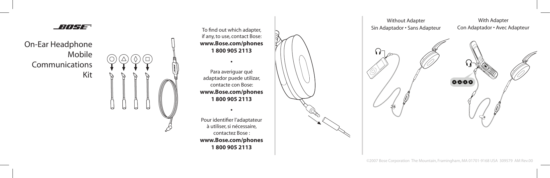 Bose On Ear Headphone Users Manual