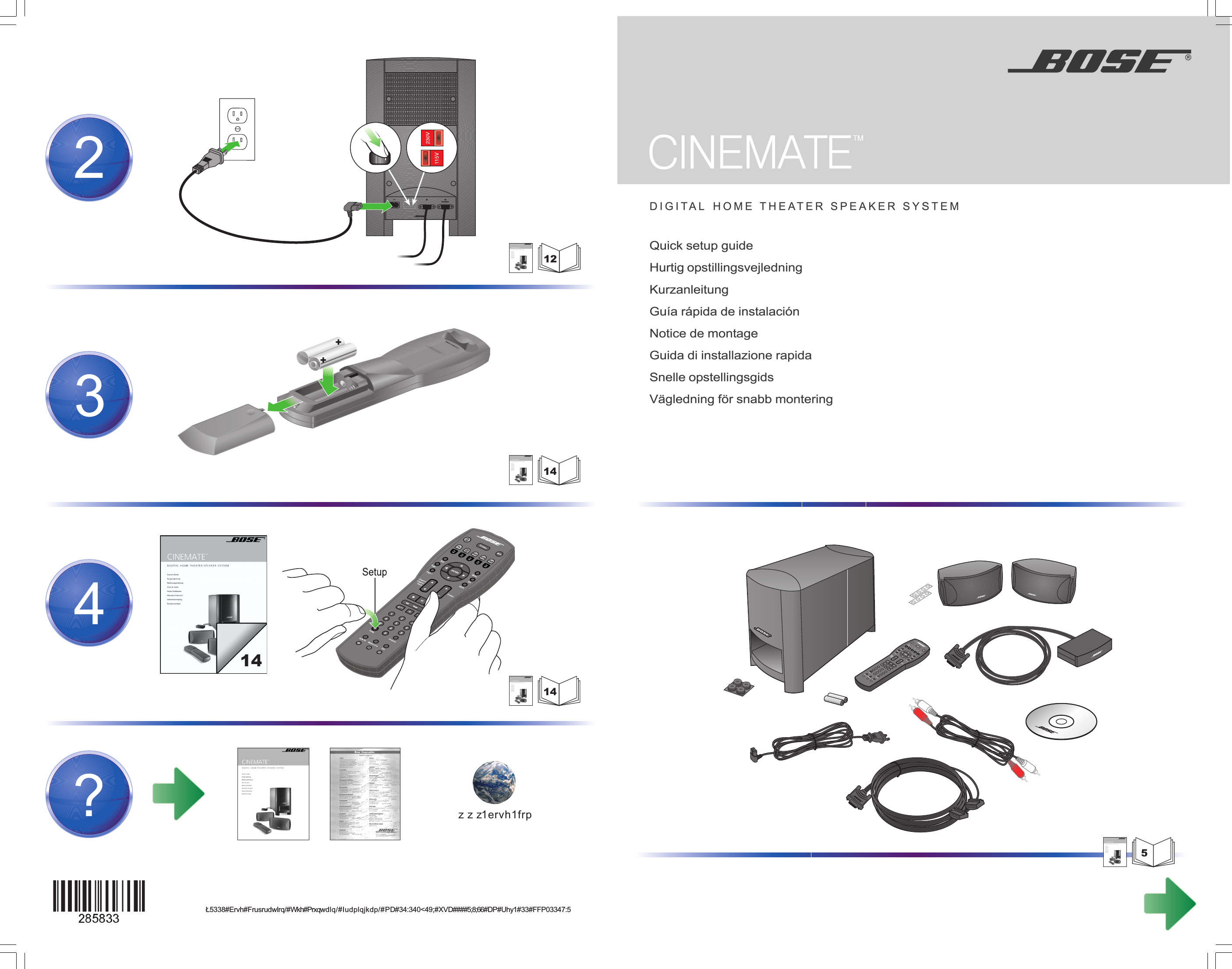 Page 1 of 2 - Bose Qsg-En-Cinemate