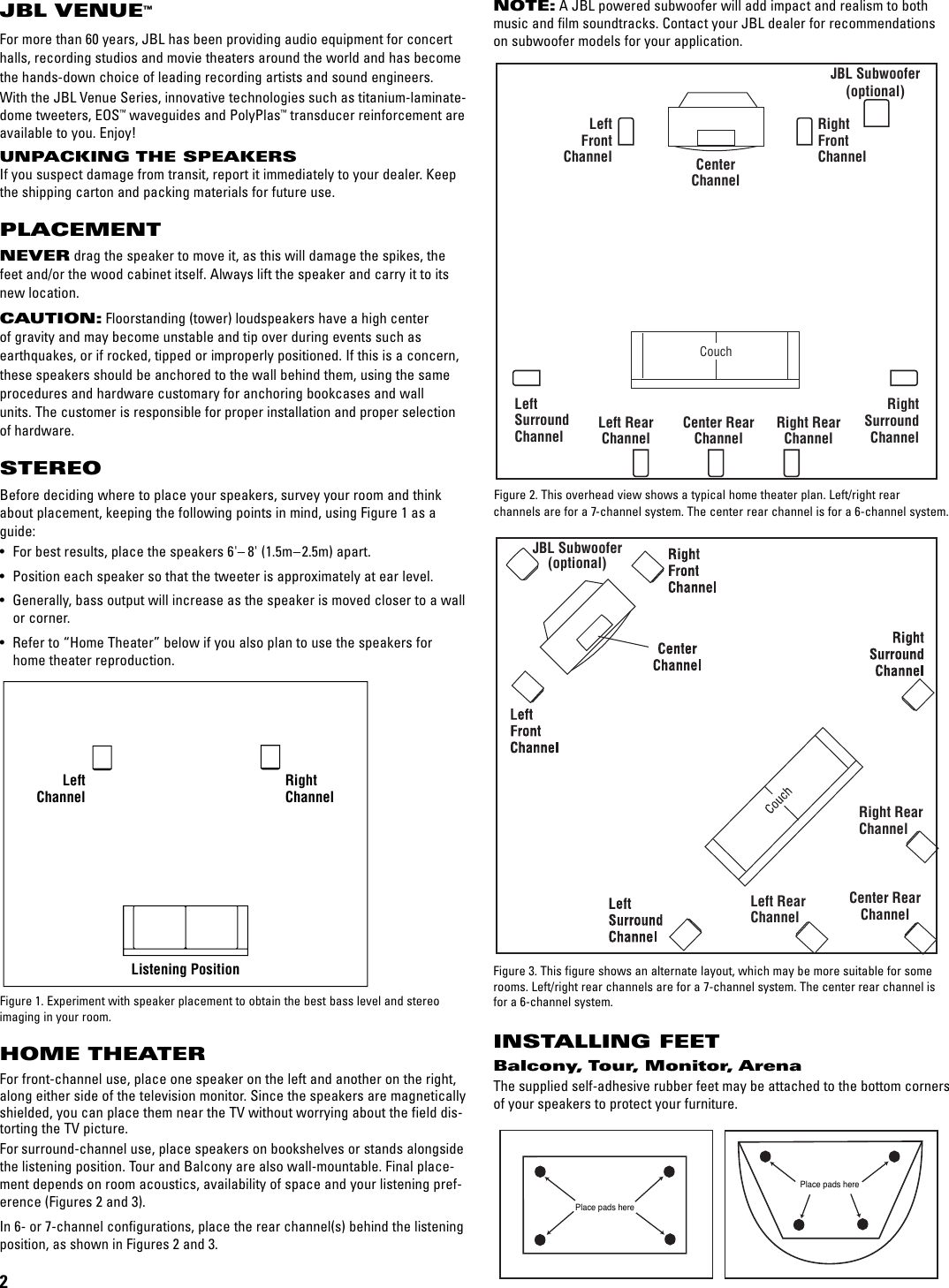Page 2 of 4 - Bose Speakers Venue Series OM User Manual  To The B595ee75-ed94-438e-8fa3-88975d95f668