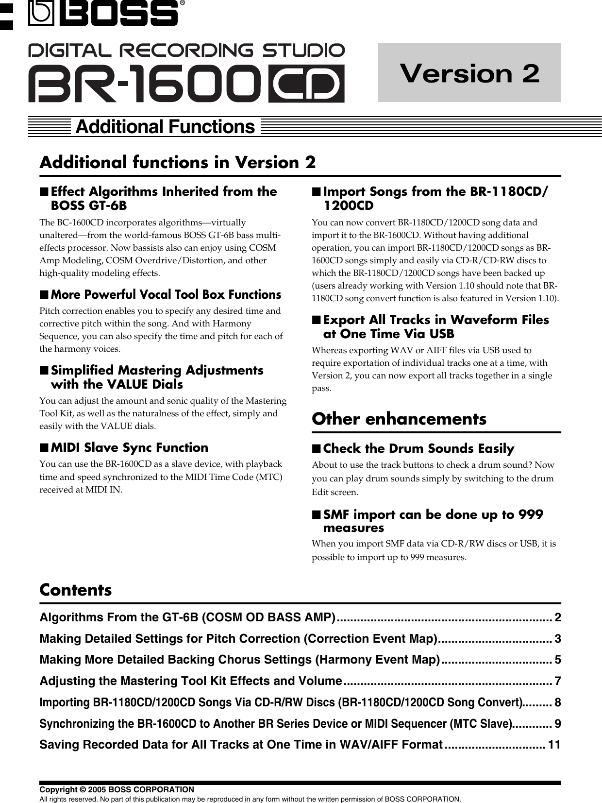 Page 1 of 12 - Boss-Audio-Systems Boss-Audio-Systems-Br-1600Cd-Users-Manual- BR-1600CD_Ver.2_e  Boss-audio-systems-br-1600cd-users-manual