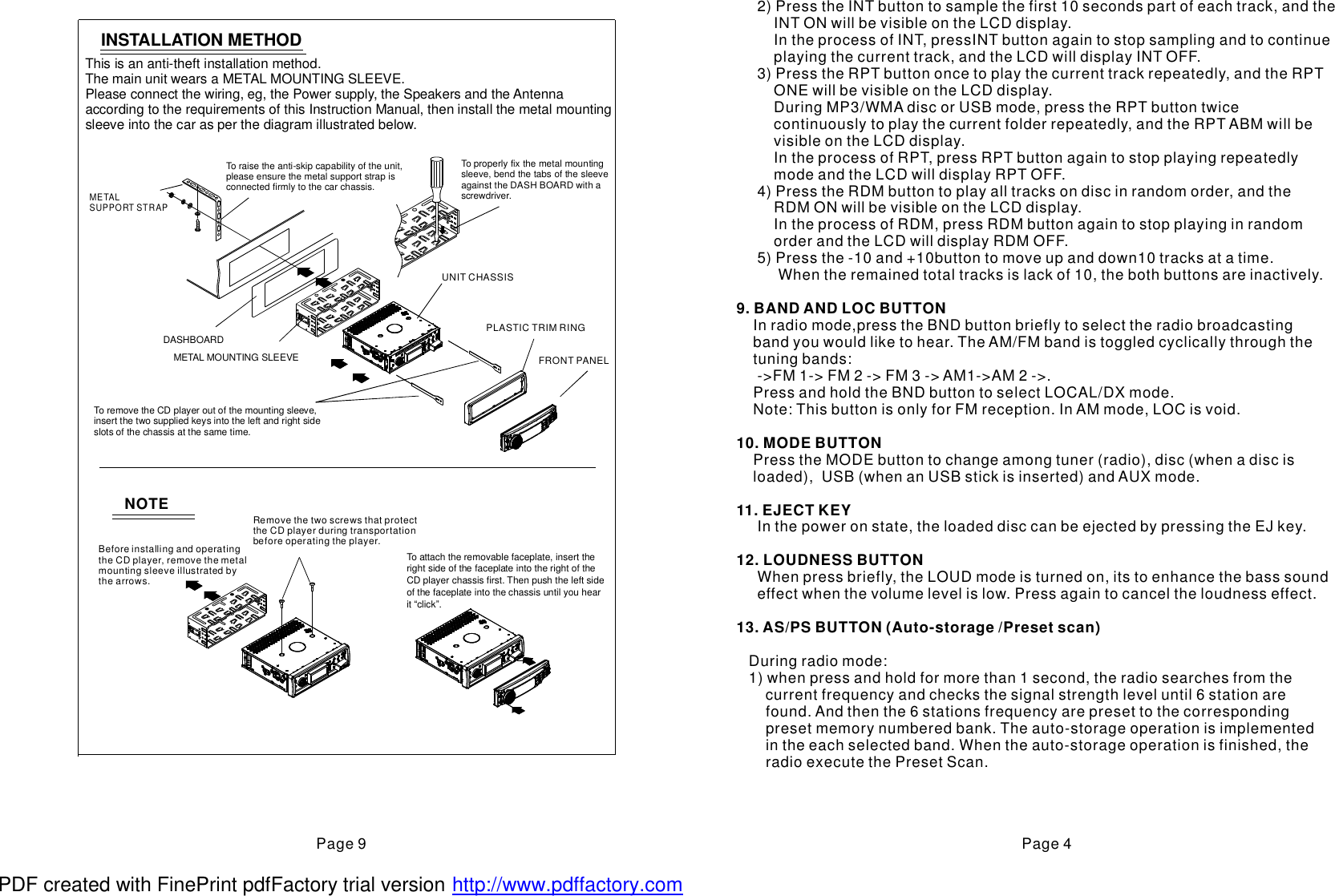 Page 5 of 7 - Boss-Audio-Systems Boss-Audio-Systems-Mr637U-Users-Manual- BOSS ADUIO 637UA(CU0827CDHRF+...  Boss-audio-systems-mr637u-users-manual