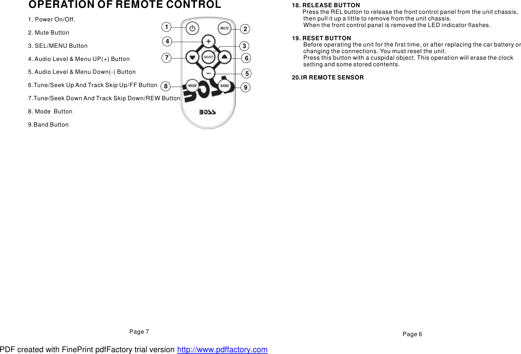 Page 7 of 7 - Boss-Audio-Systems Boss-Audio-Systems-Mr637U-Users-Manual- BOSS ADUIO 637UA(CU0827CDHRF+...  Boss-audio-systems-mr637u-users-manual