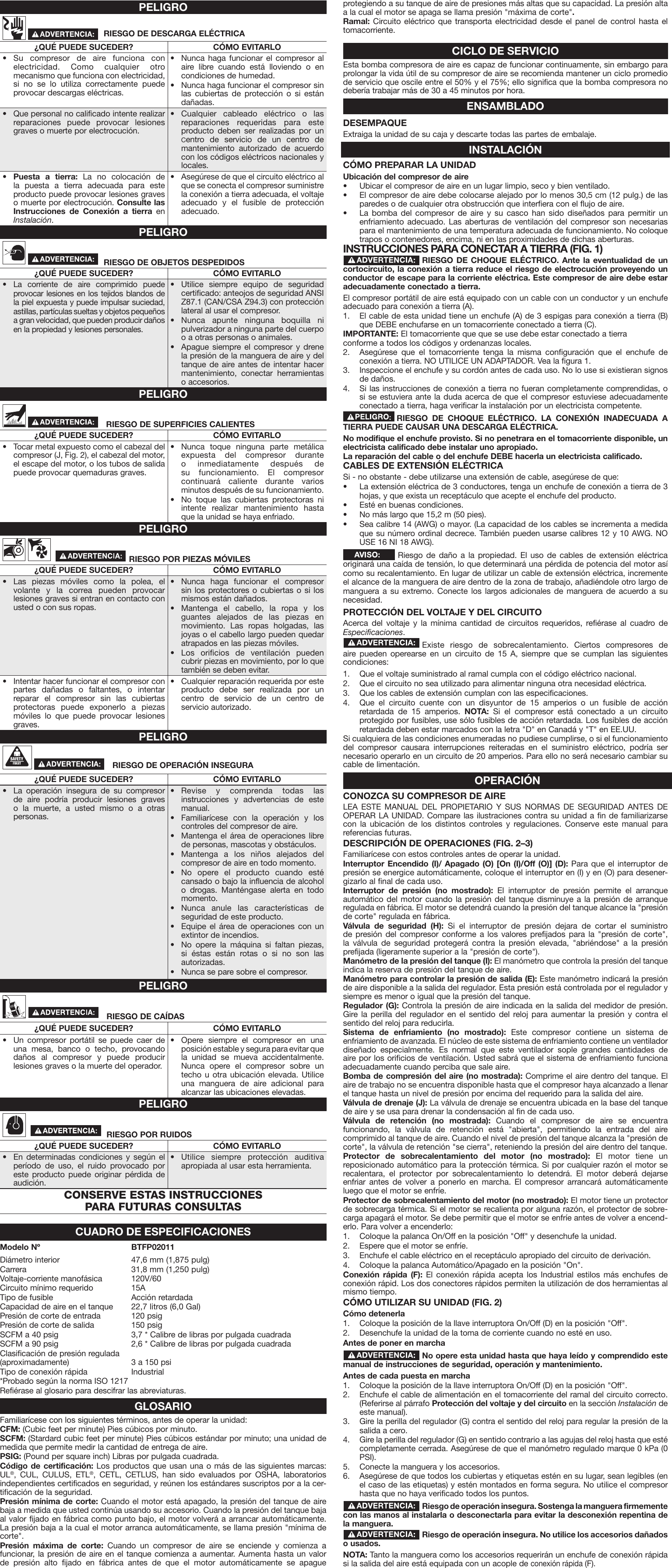 Page 6 of 7 - Bostitch Bostitch-Bostitch-Oil-Free-Portable-Air-Compressor-Btfp02011-Users-Manual-  Bostitch-bostitch-oil-free-portable-air-compressor-btfp02011-users-manual