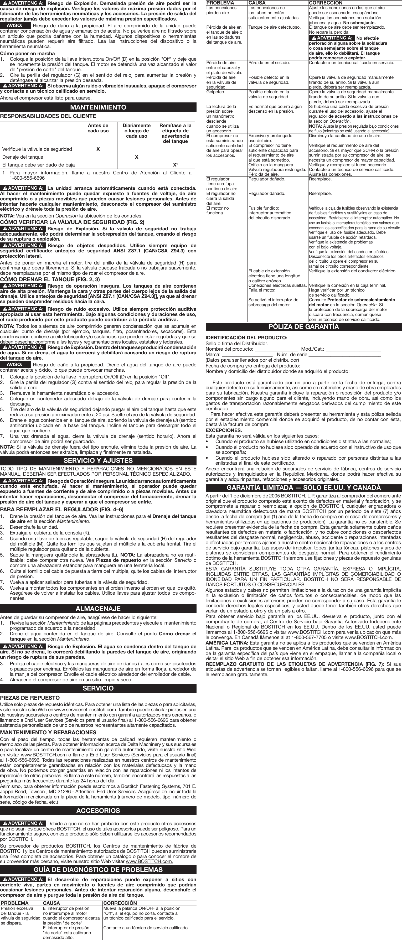 Page 7 of 7 - Bostitch Bostitch-Bostitch-Oil-Free-Portable-Air-Compressor-Btfp02011-Users-Manual-  Bostitch-bostitch-oil-free-portable-air-compressor-btfp02011-users-manual