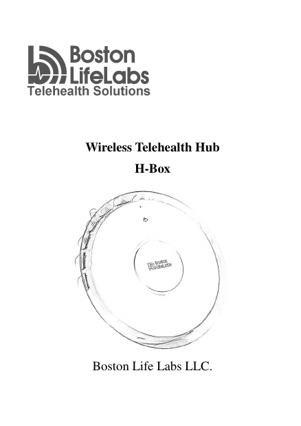      Wireless Telehealth Hub H-Box         Boston Life Labs LLC.