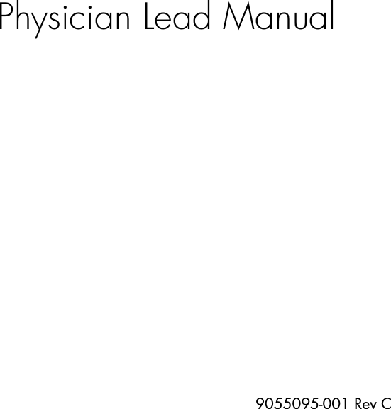 Physician Lead Manual9055095-001 Rev C
