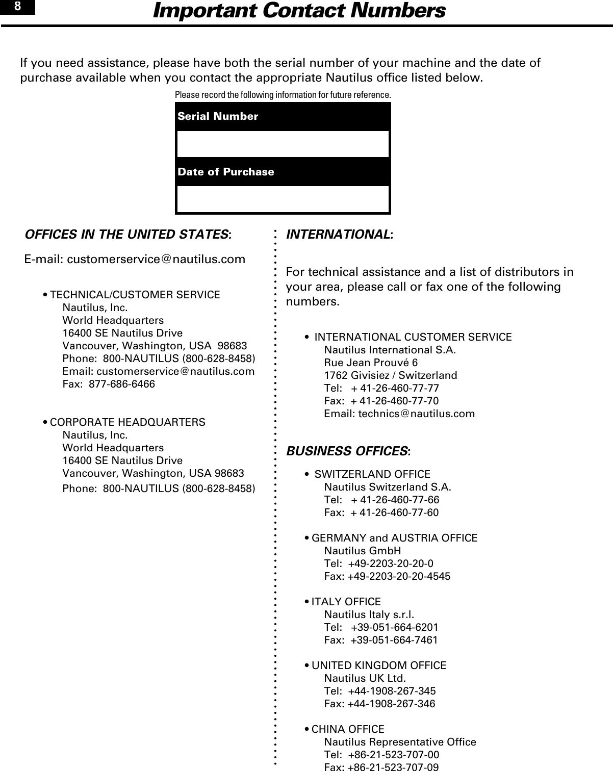 Page 8 of 9 - Bowflex Bowflex-Bowflex-Revolution-Xp-Lat-Tower-Owner-S-Manual