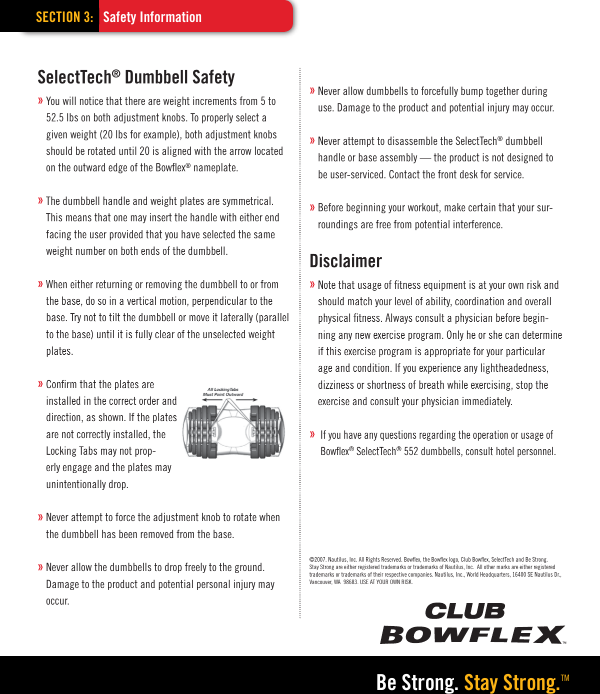 Page 4 of 7 - Bowflex Bowflex-Selecttech-552-Users-Manual-  Bowflex-selecttech-552-users-manual