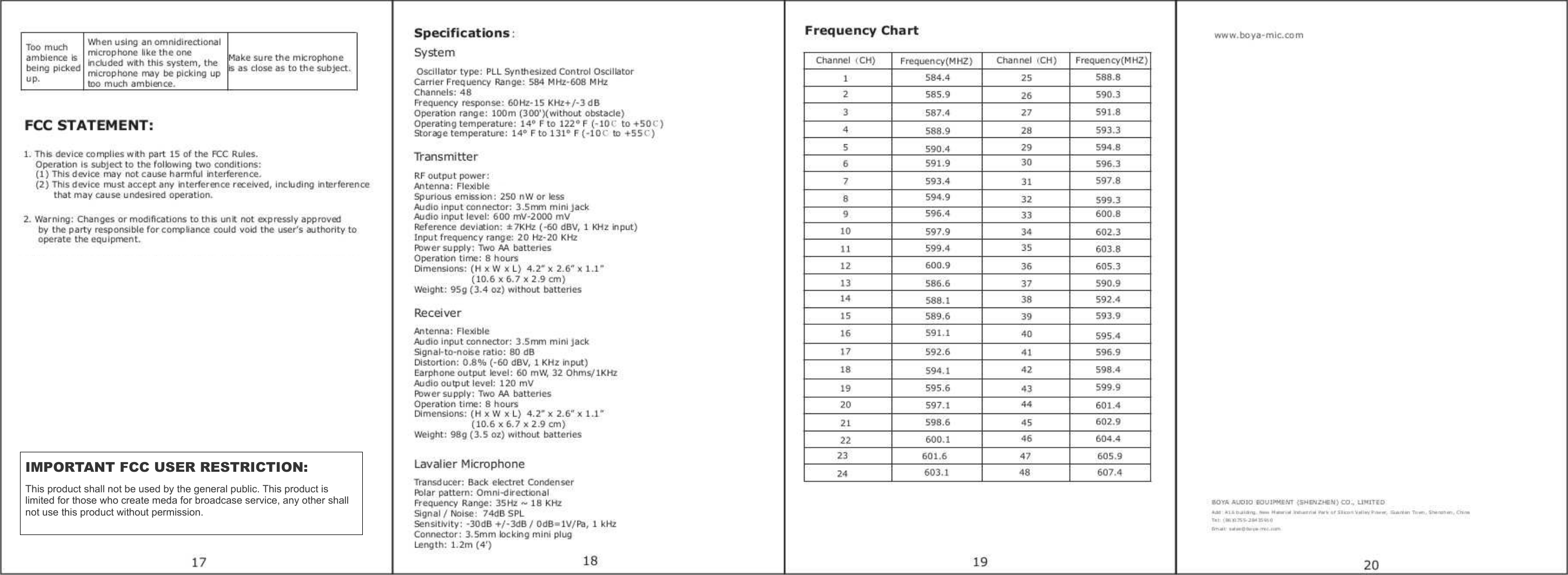 IMPORTANT FCC USER RESTRICTION:This product shall not be used by the general public. This product is limited for those who create meda for broadcase service, any other shall not use this product without permission.