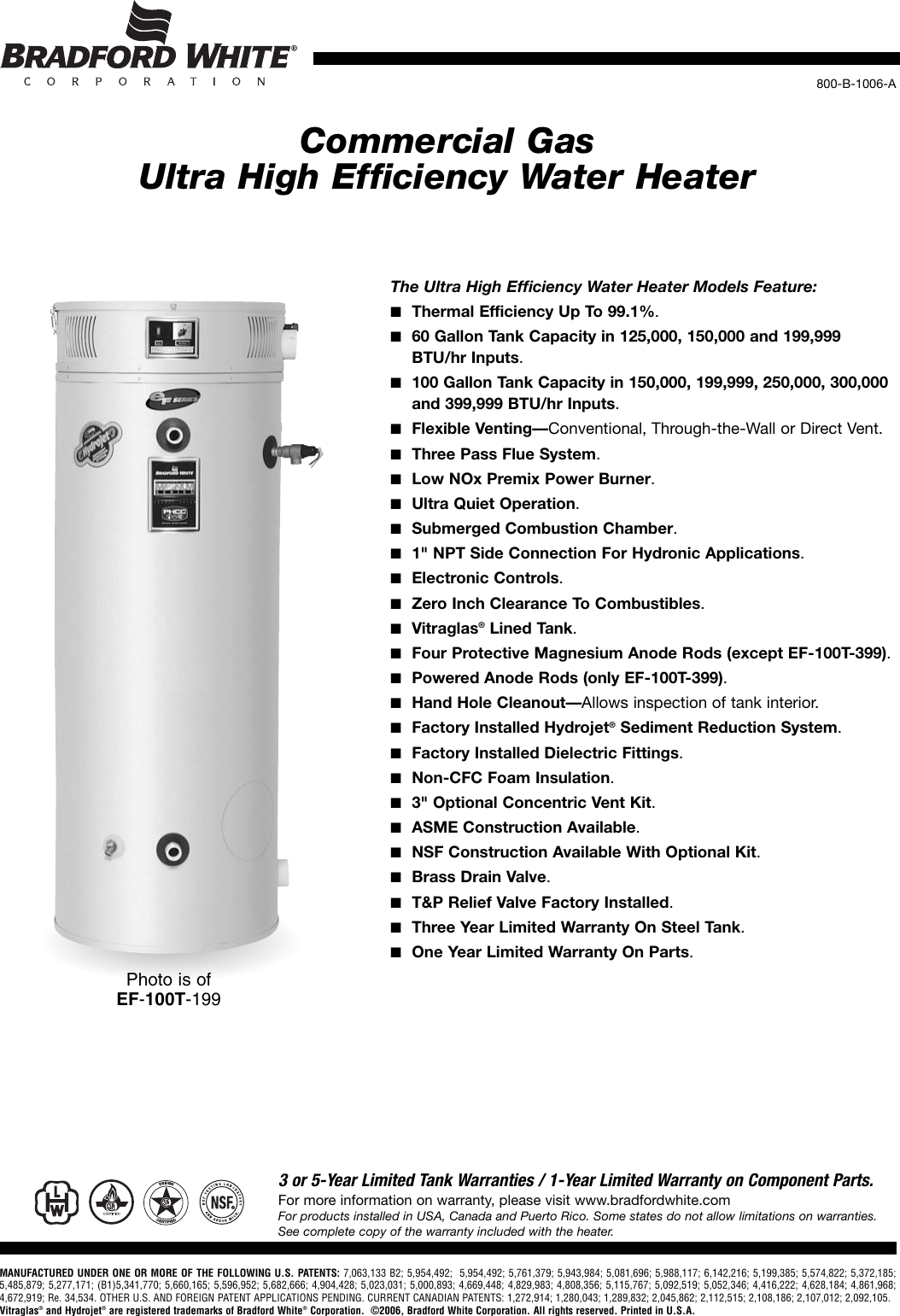 Page 1 of 4 - Bradford-White-Corp Bradford-White-Corp-Ef-100T-199-Users-Manual- 15808_251b_1005_5  Bradford-white-corp-ef-100t-199-users-manual