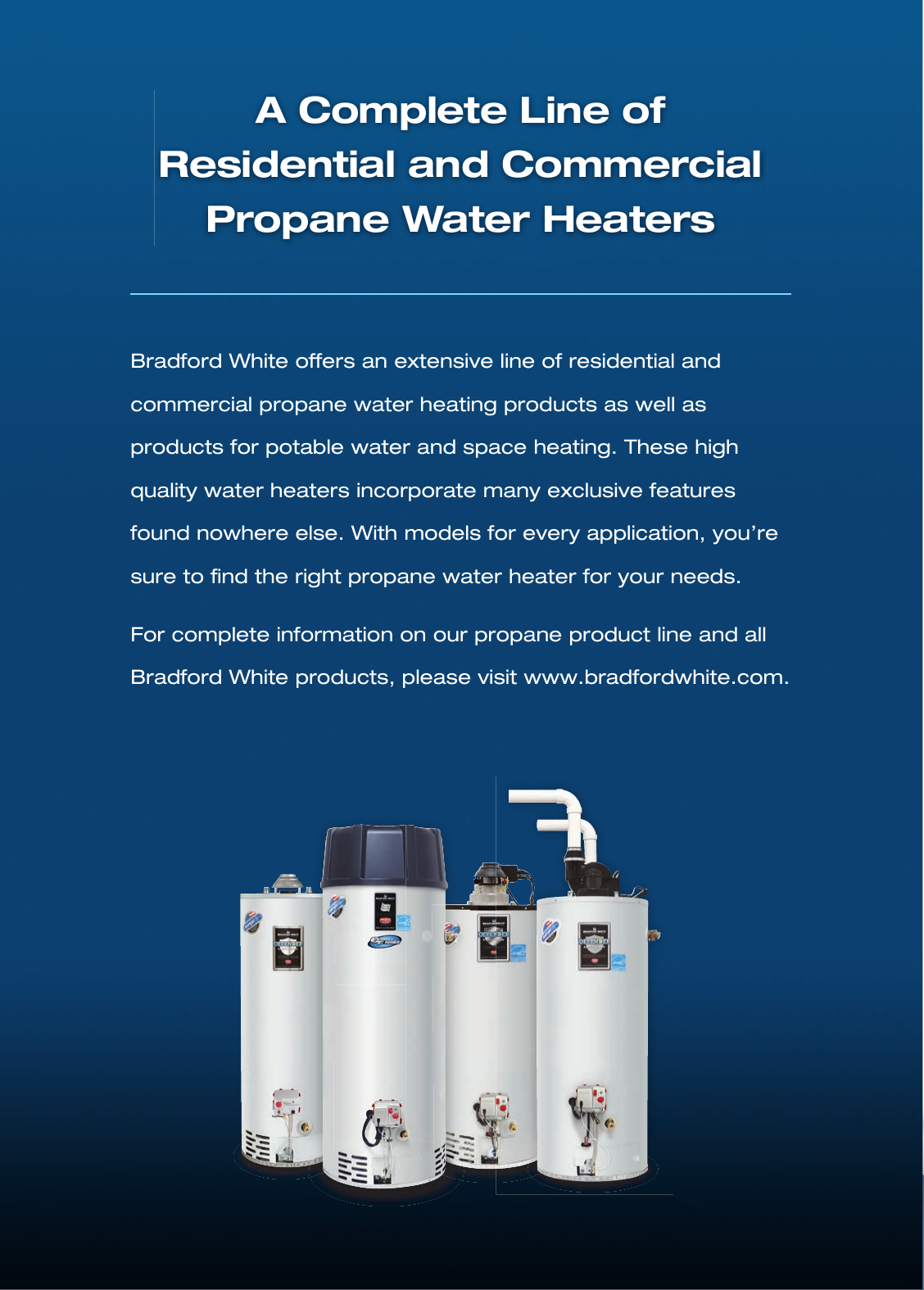 Page 2 of 6 - Bradfordwhite Brochure Propane Selection Guide Ppsg User Manual