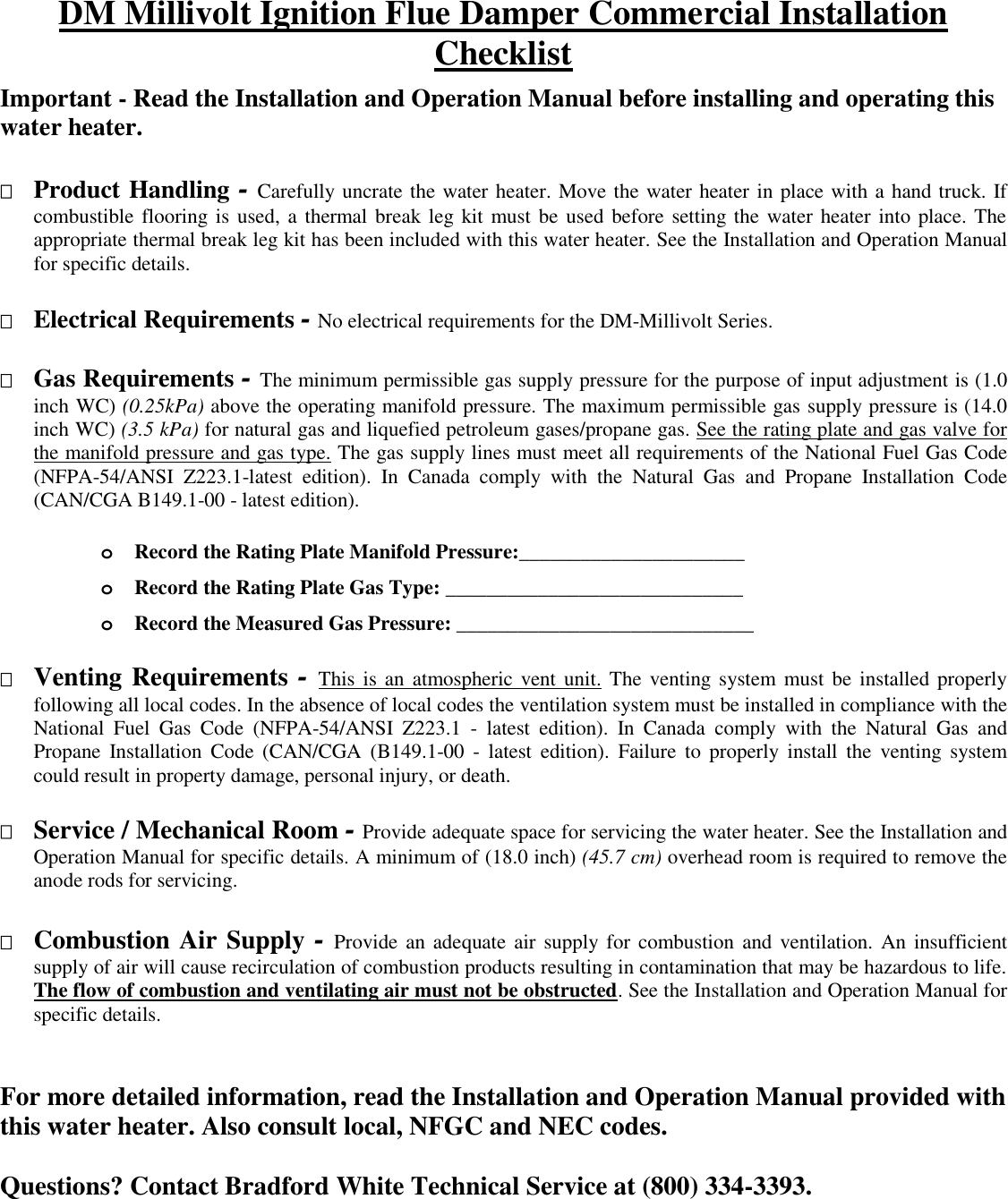 Page 1 of 1 - Checklist Dm Series Startup