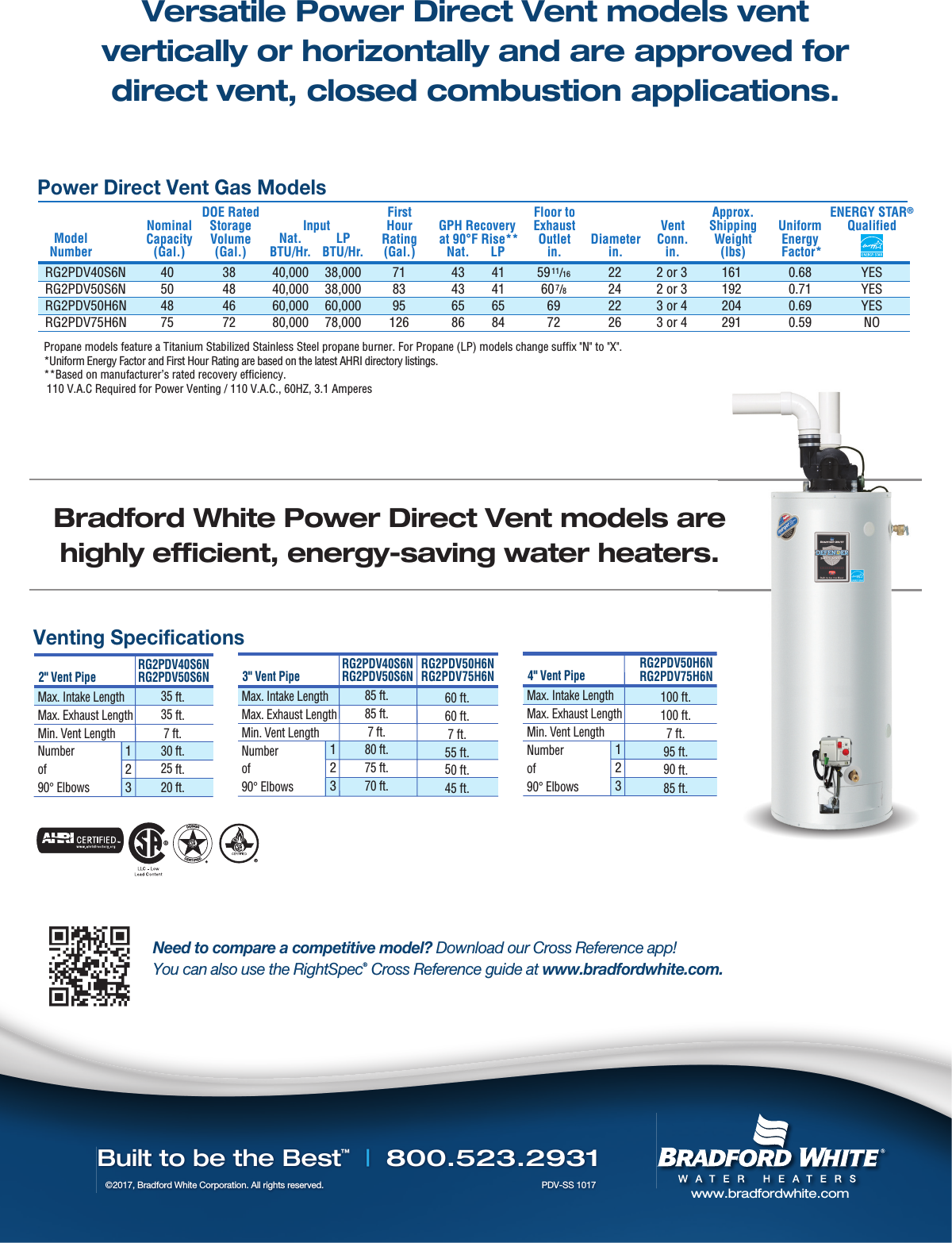 Page 2 of 2 - Bradfordwhite Sellsheet Power Direct Vent Pdv-Ss Sellsheet_power_direct_vent_pdv-ss User Manual