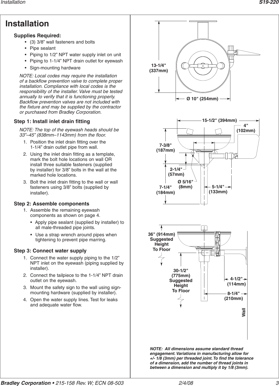 Page 3 of 10 - Bradley-Smoker Bradley-Smoker-Bradley-Technologies-Inc-Work-Light-S19-220-Users-Manual- 215-158  Bradley-smoker-bradley-technologies-inc-work-light-s19-220-users-manual