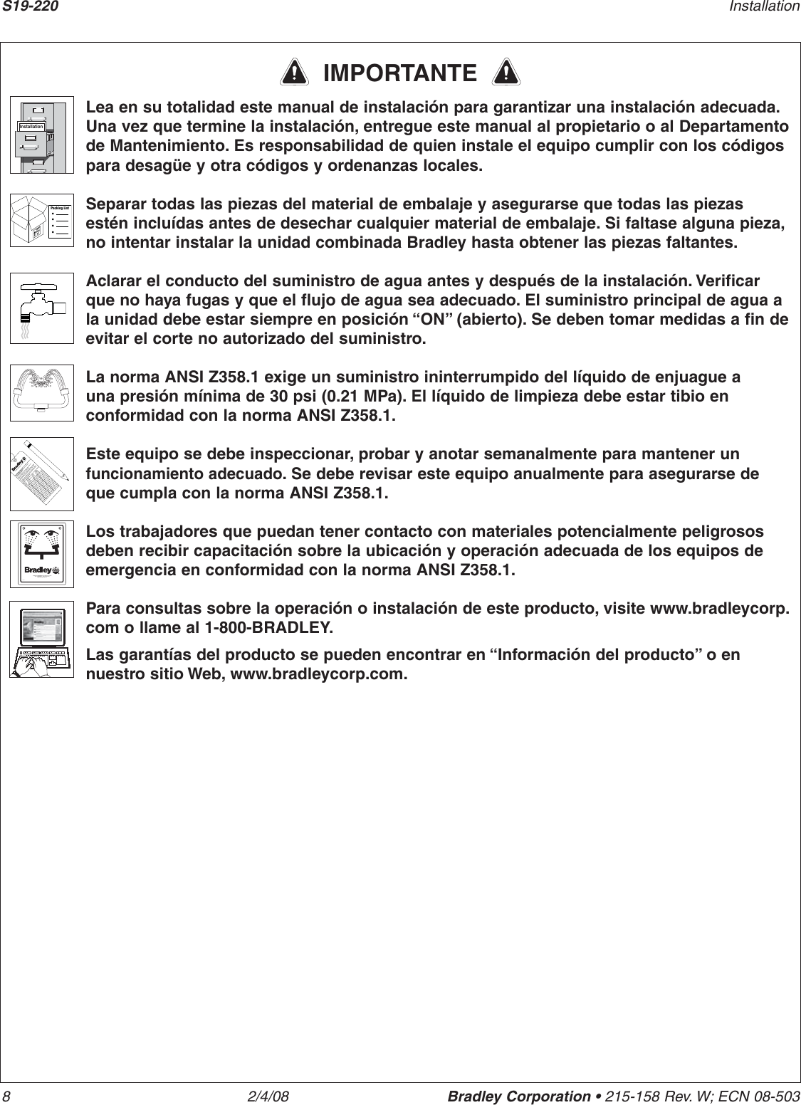 Page 8 of 10 - Bradley-Smoker Bradley-Smoker-Bradley-Technologies-Inc-Work-Light-S19-220-Users-Manual- 215-158  Bradley-smoker-bradley-technologies-inc-work-light-s19-220-users-manual