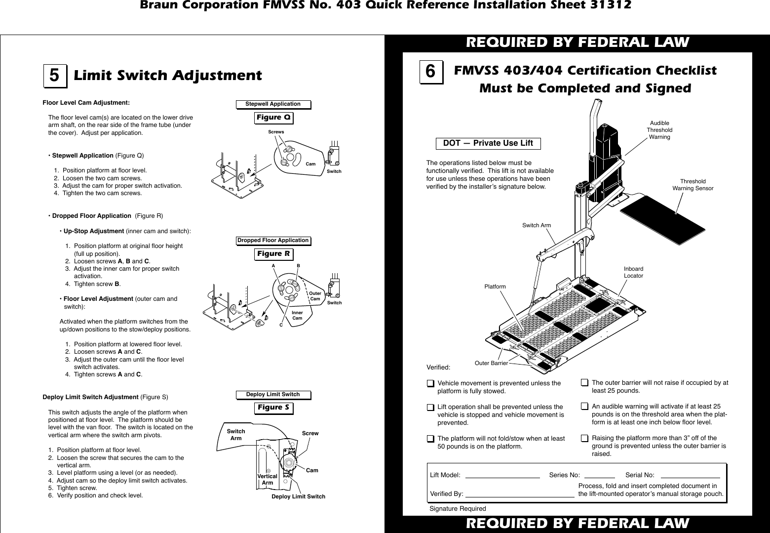 Page 4 of 8 - Braun Braun-Corporation-Fmvss-No-403-403-Users-Manual-  Braun-corporation-fmvss-no-403-403-users-manual