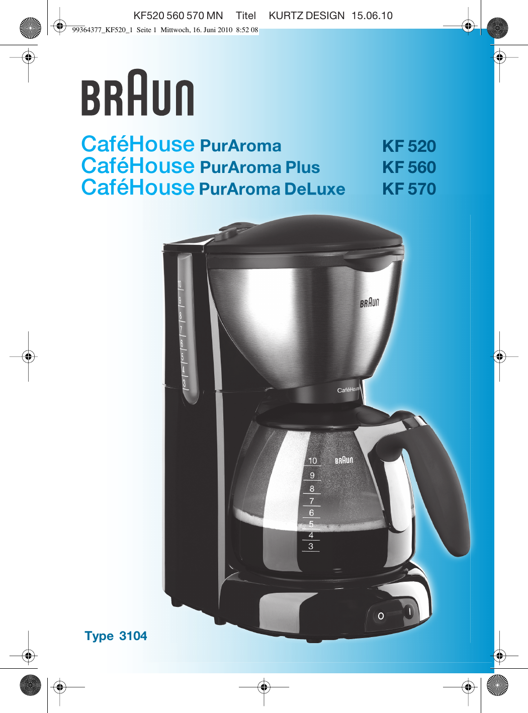 Braun kaffetrakter 3104