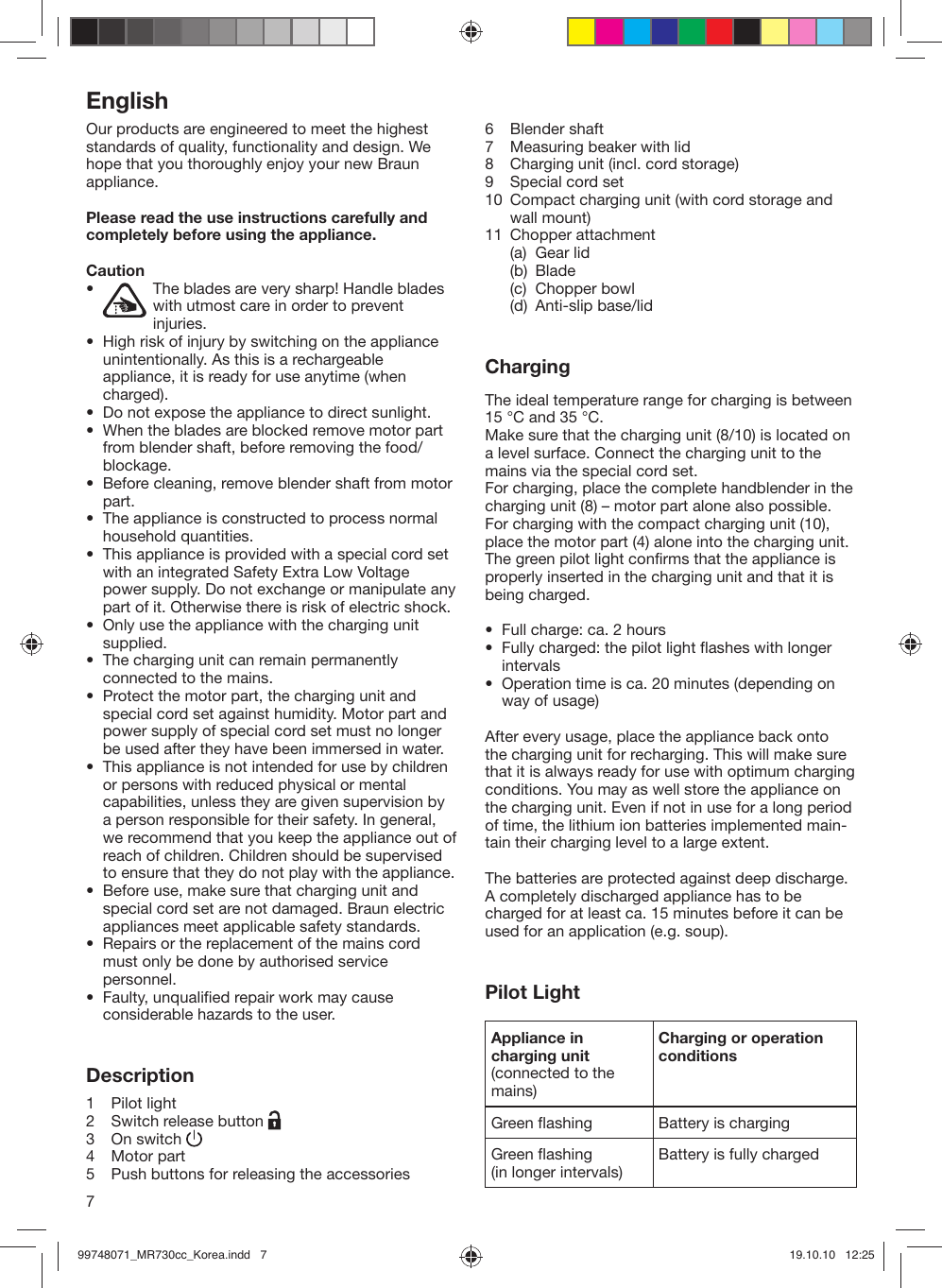 Page 7 of 10 - Braun Braun-Multiquick-7-4130-Users-Manual- 99748071_MR730cc_Korea Braun-multiquick-7-4130-users-manual