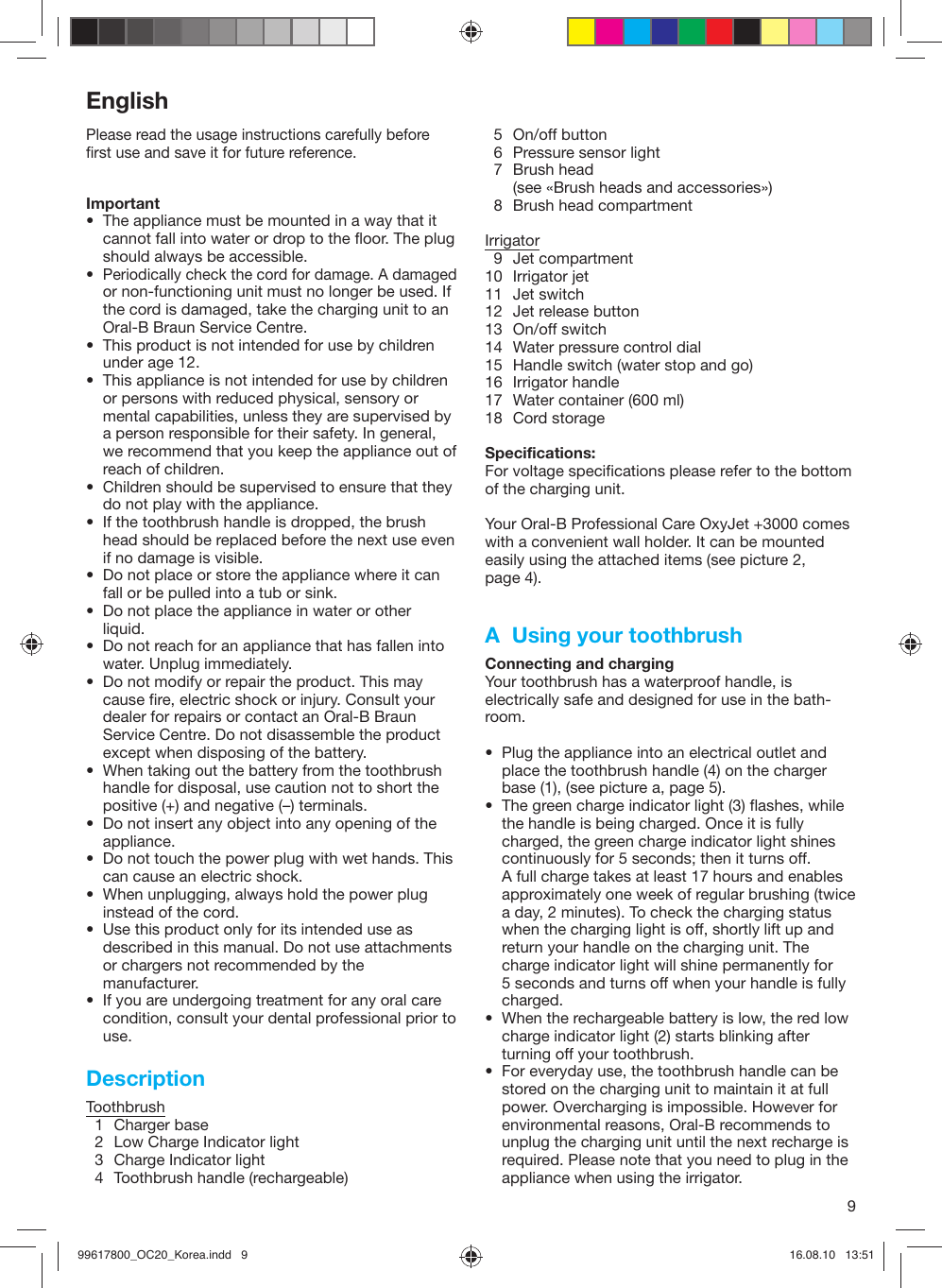 Page 8 of 10 - Braun Braun-Oral-B-3000-Users-Manual- 99617800_OC20_Korea_S1 Braun-oral-b-3000-users-manual