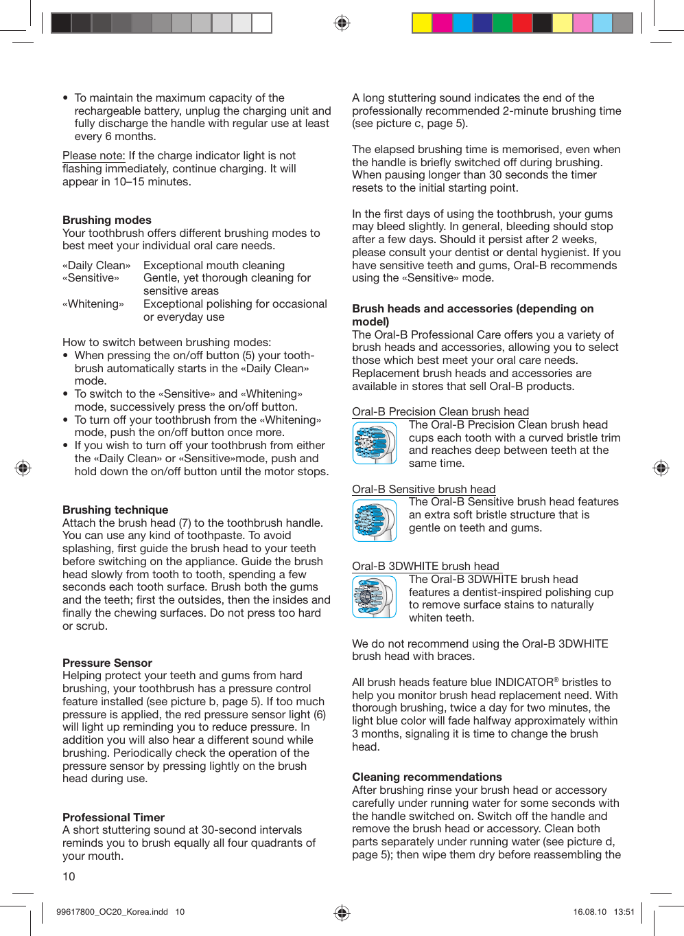 Page 9 of 10 - Braun Braun-Oral-B-3000-Users-Manual- 99617800_OC20_Korea_S1 Braun-oral-b-3000-users-manual