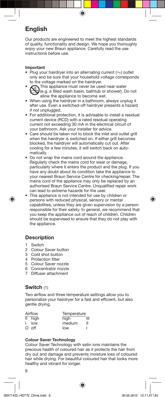 Page 6 of 8 - Braun Braun-Satin-Hair-3549-Hd-770-Users-Manual- 99571423_HD770_China  Braun-satin-hair-3549-hd-770-users-manual