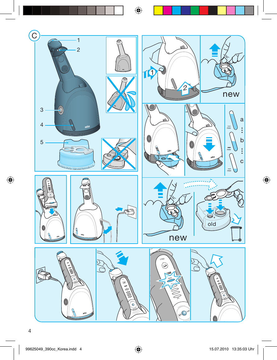 Page 4 of 12 - Braun Braun-Series-3-390Cc-3-Users-Manual- 99625049_390cc_Korea  Braun-series-3-390cc-3-users-manual