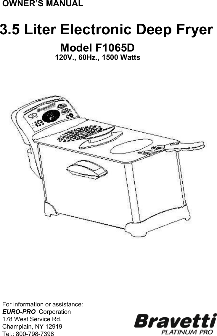 Page 1 of 6 - Bravetti Bravetti-F1065D-Users-Manual- No  Bravetti-f1065d-users-manual