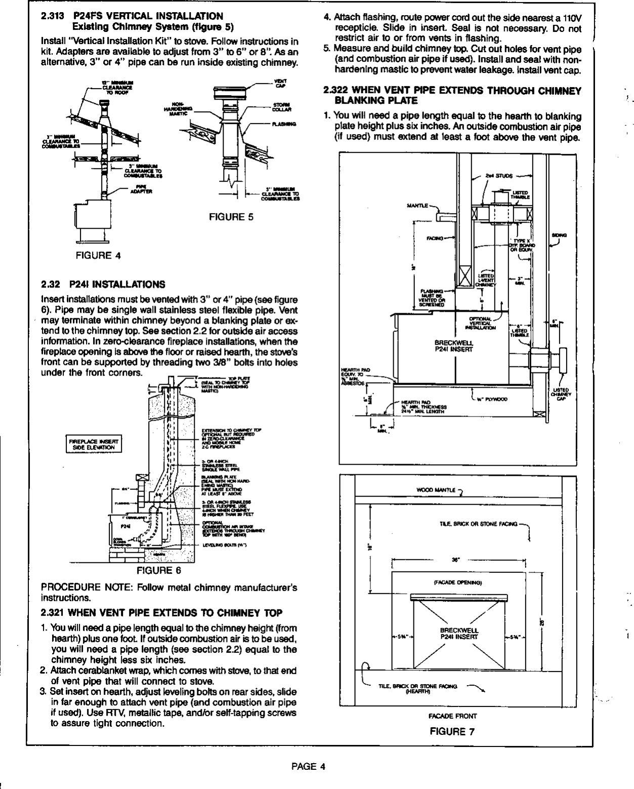 Page 4 of 9 - Breckwell Breckwell-1991-s-P24Fs-Users-Manual- P24 Blazer Pellet Stove Owner's Manual  Breckwell-1991-s-p24fs-users-manual