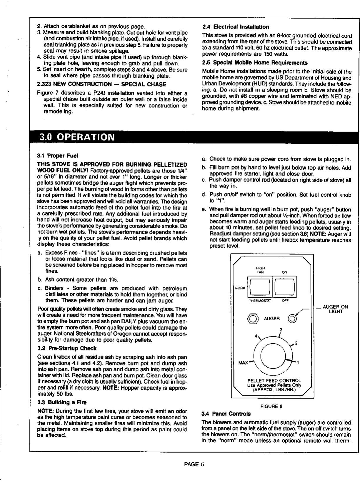 Trailblazer Pellet Stove Manual