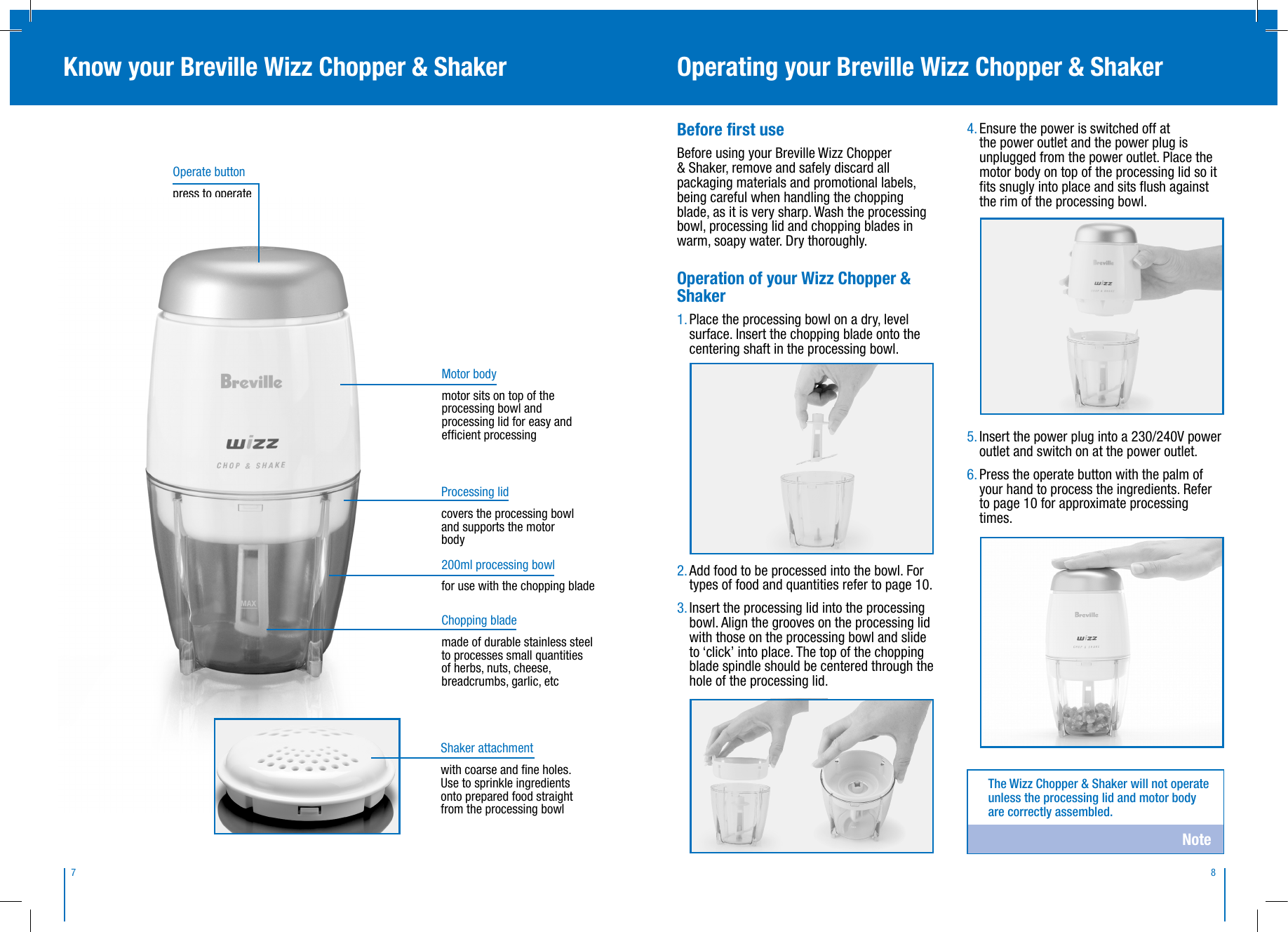 Breville BFP50 User Manual To The 