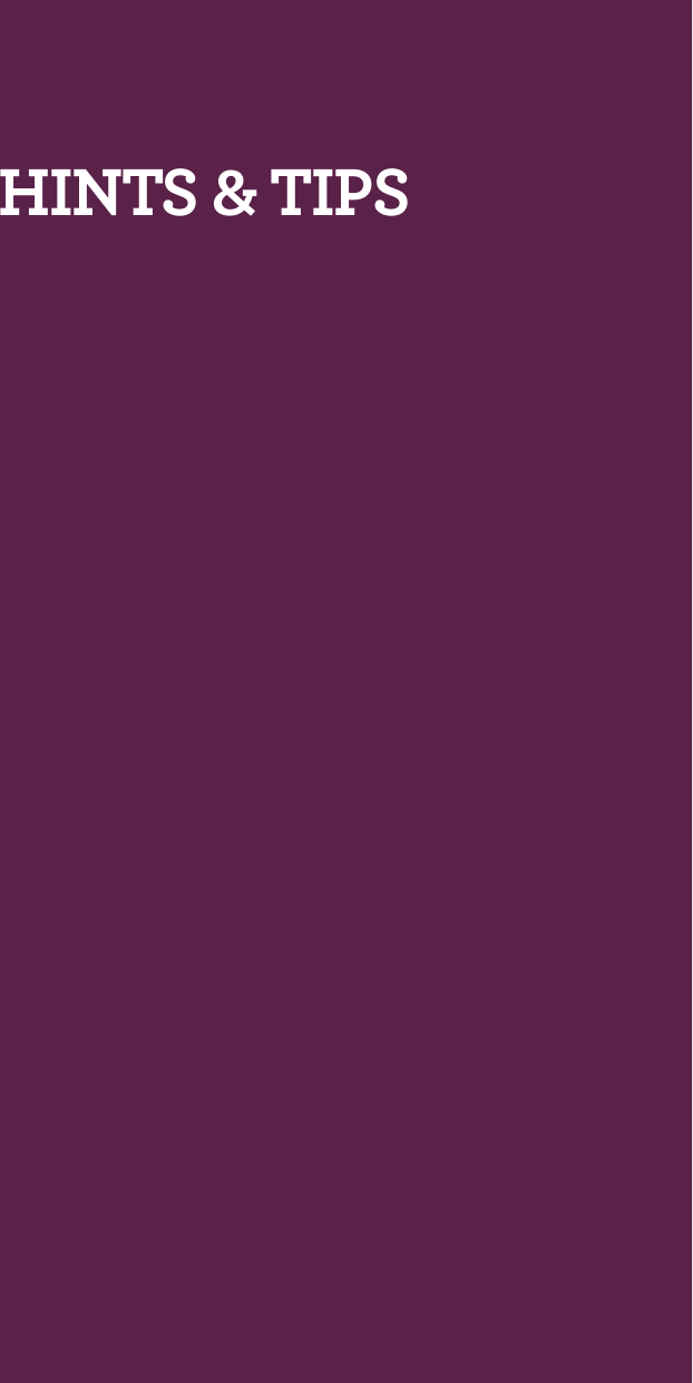 hINTS & TIPS