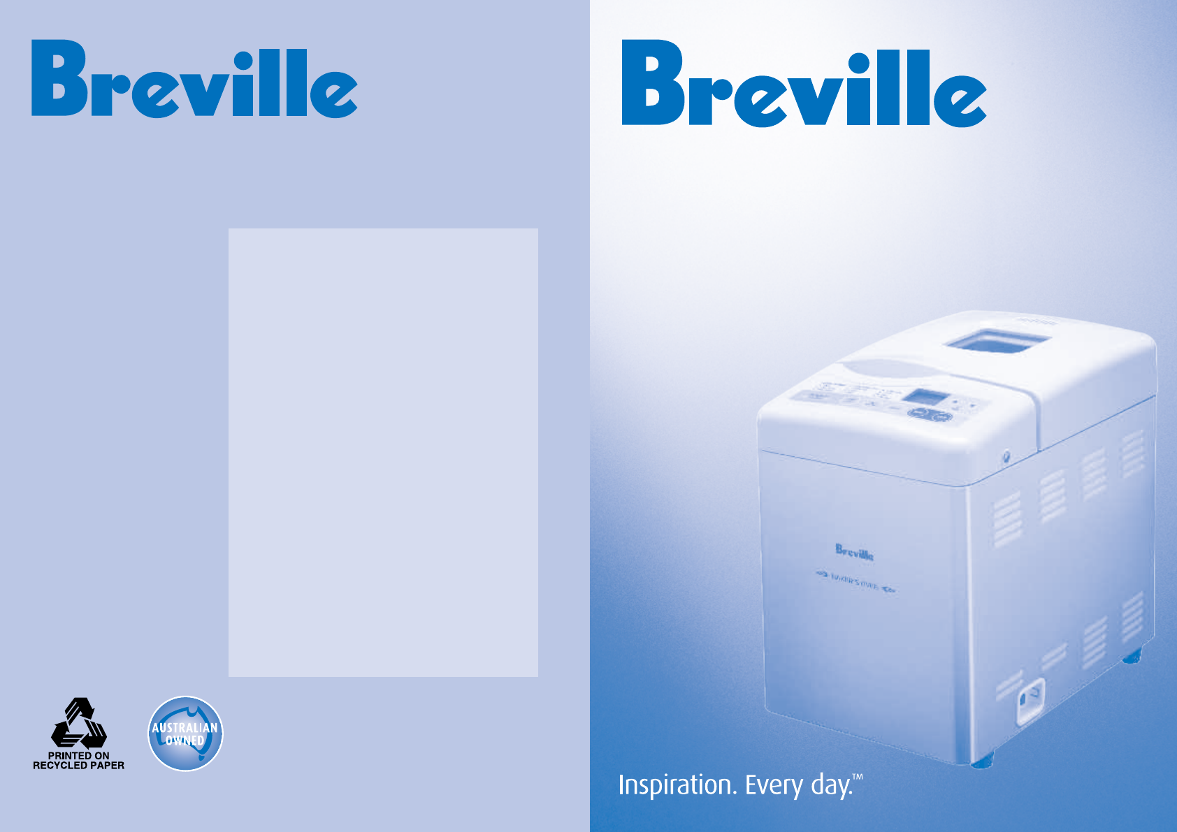Wellife Breville Bakers Oven Bbm100 Bread Machine Breville Bakers