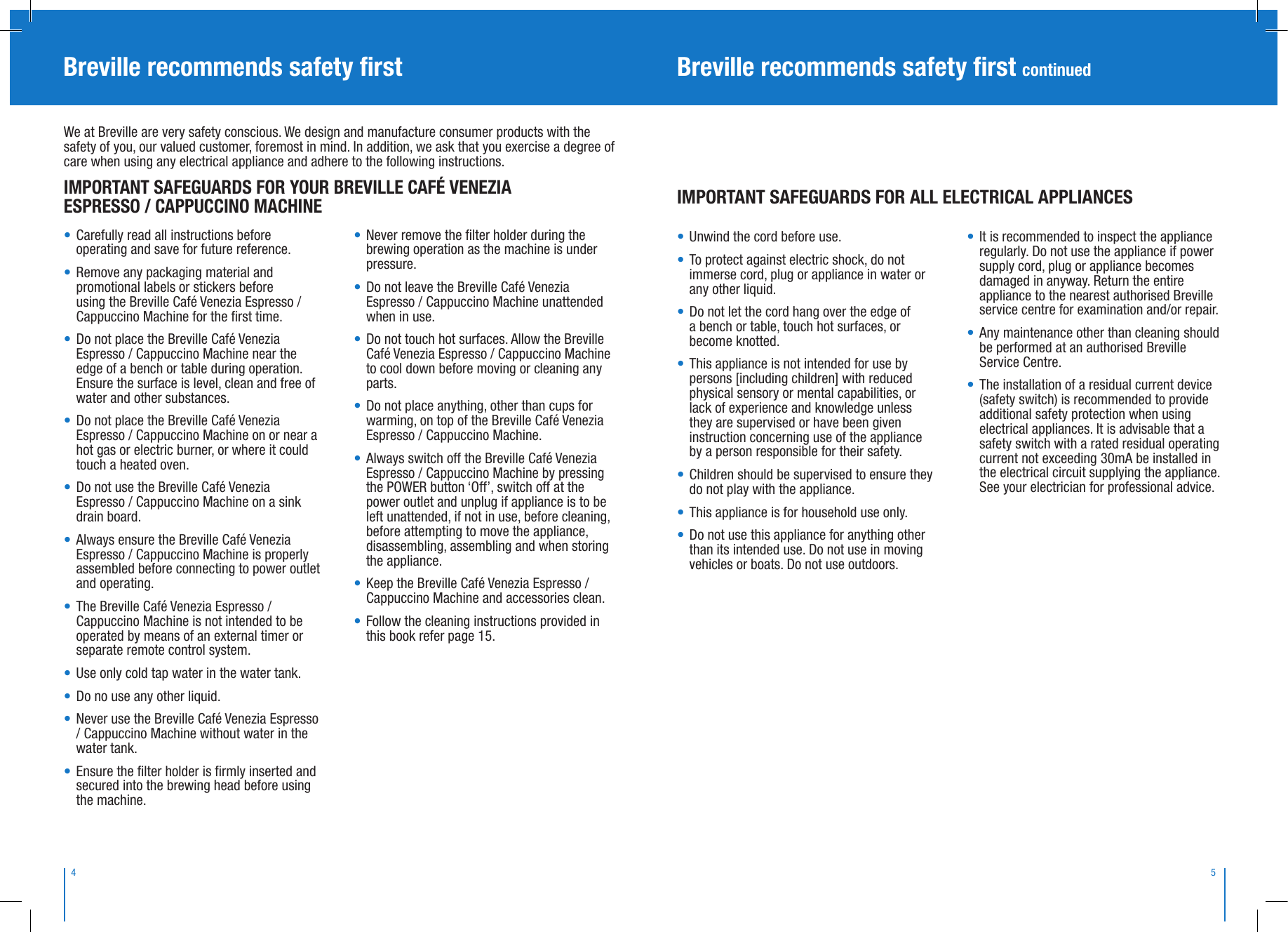 Page 3 of 10 - Breville Breville-Bes250S-Users-Manual- Breville-bes250s-users-manual