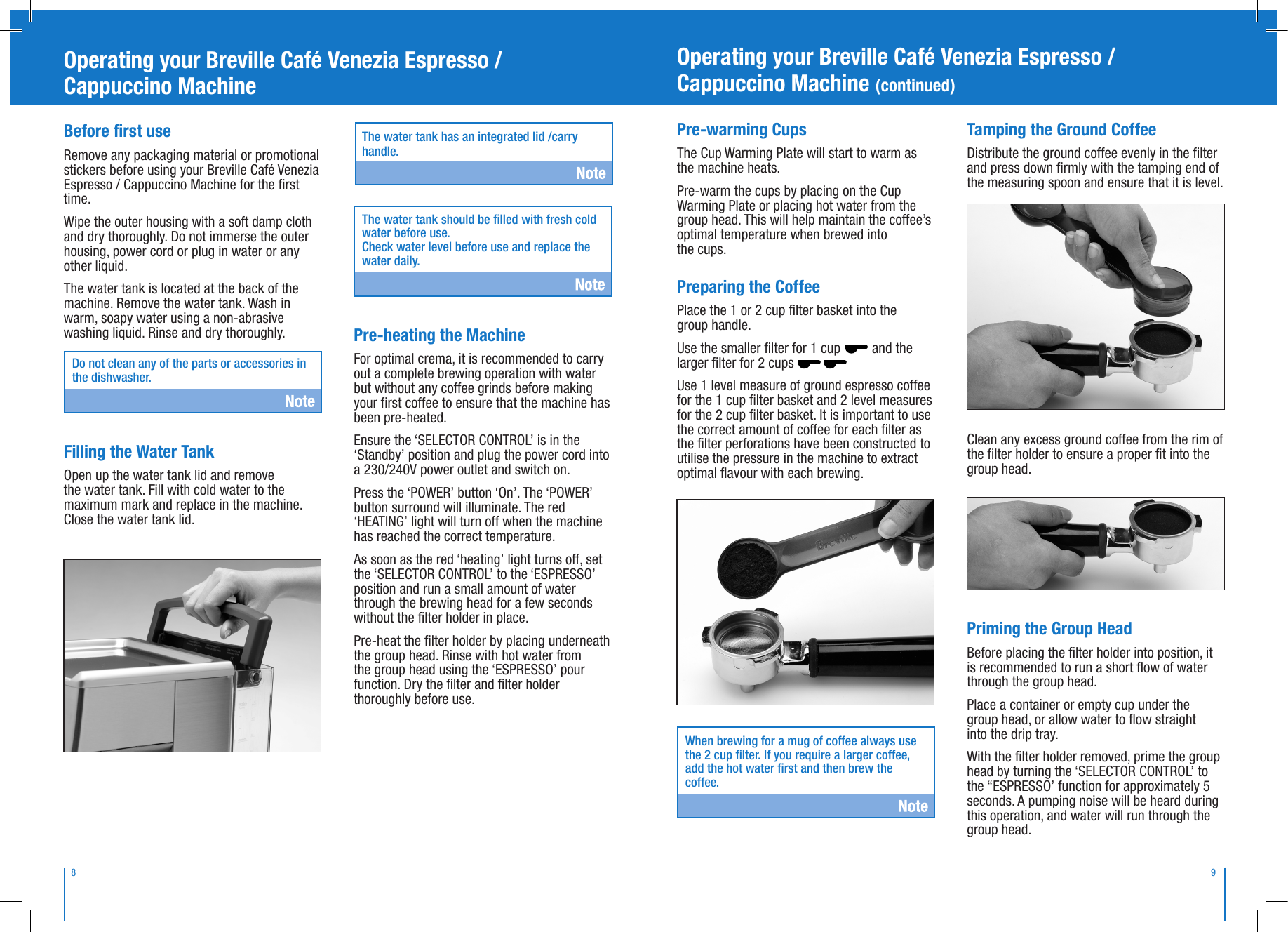 Page 5 of 10 - Breville Breville-Bes250S-Users-Manual- Breville-bes250s-users-manual