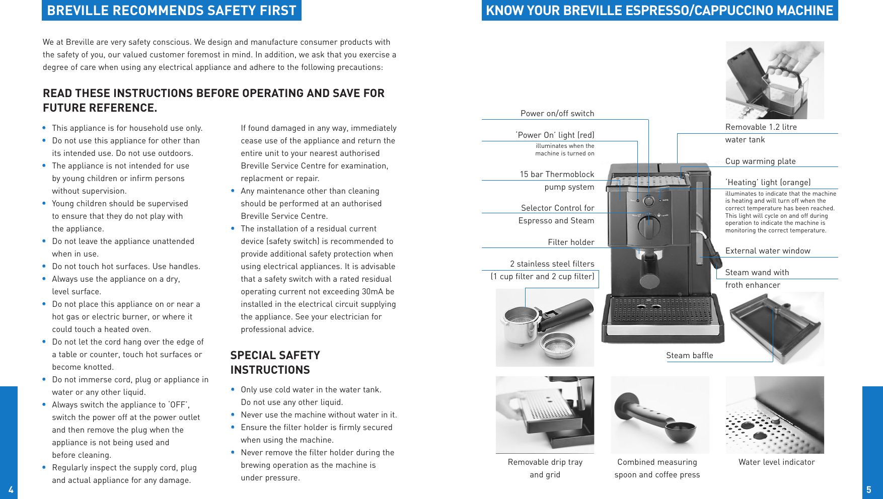 Page 3 of 10 - Breville Breville-Esp6-8-Instruction-Manual- BR4074 ESP6&8 Intruct Book  Breville-esp6-8-instruction-manual