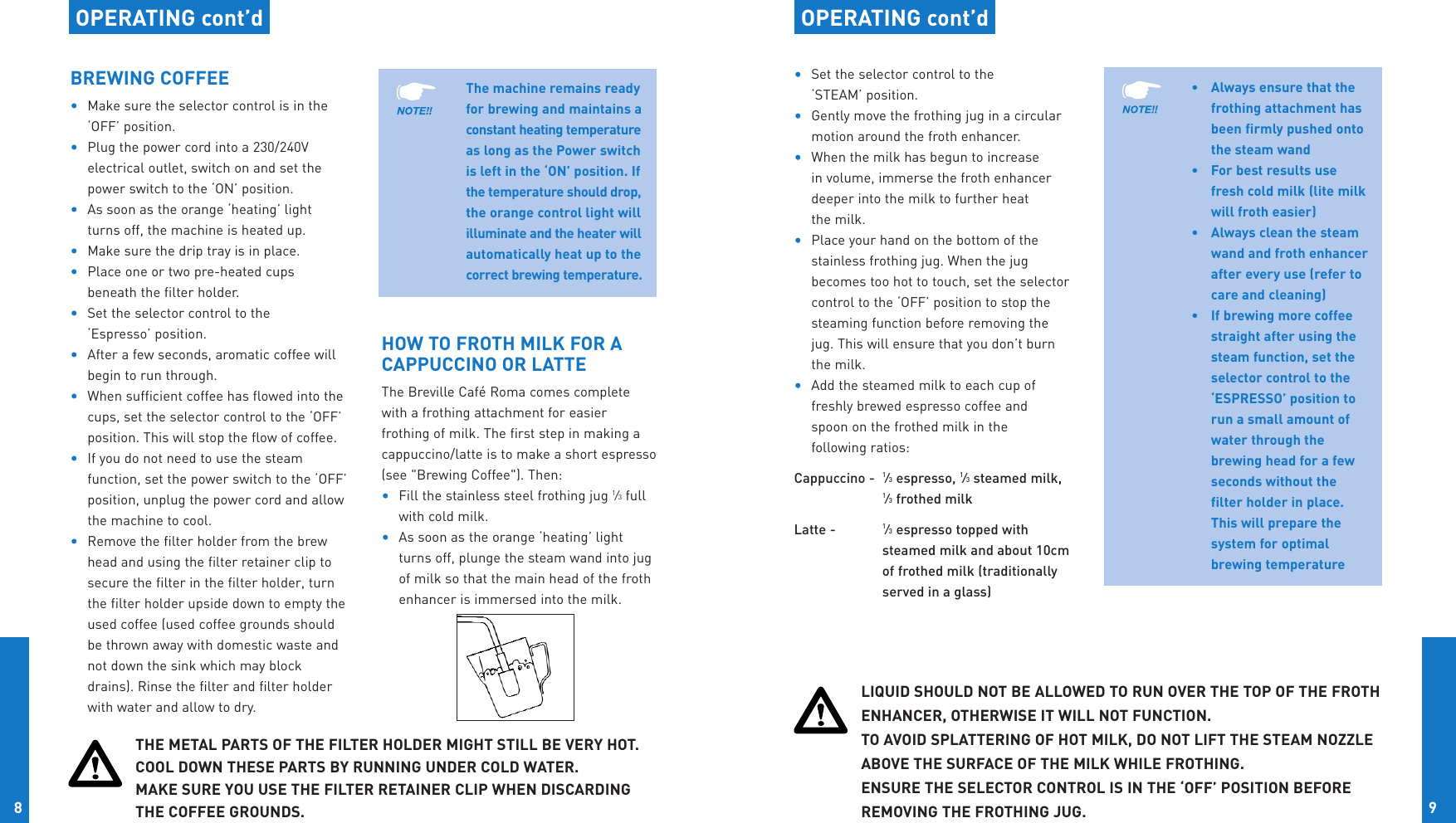 Page 5 of 10 - Breville Breville-Esp6-8-Instruction-Manual- BR4074 ESP6&8 Intruct Book  Breville-esp6-8-instruction-manual