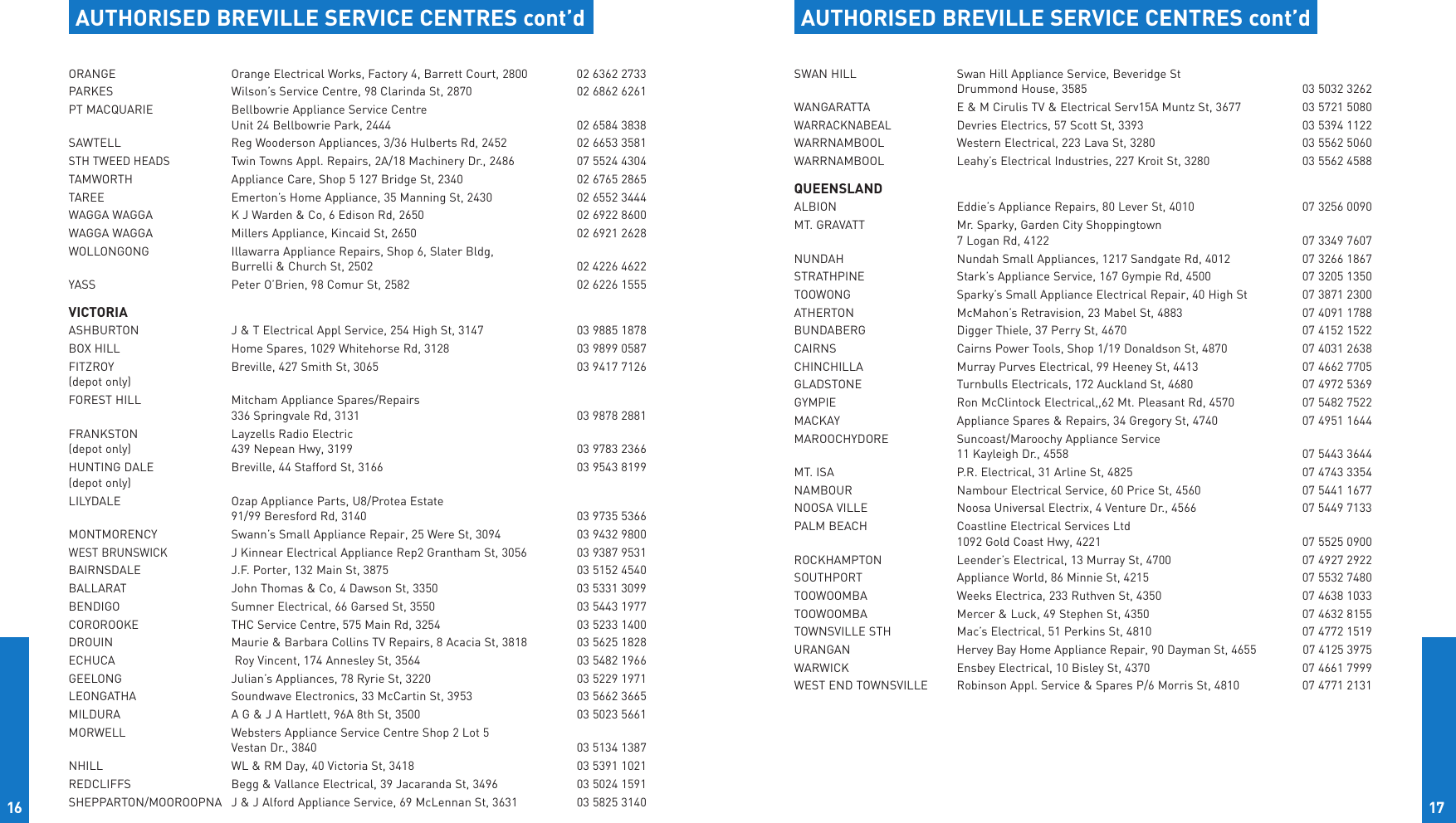Page 9 of 10 - Breville Breville-Esp6-8-Instruction-Manual- BR4074 ESP6&8 Intruct Book  Breville-esp6-8-instruction-manual