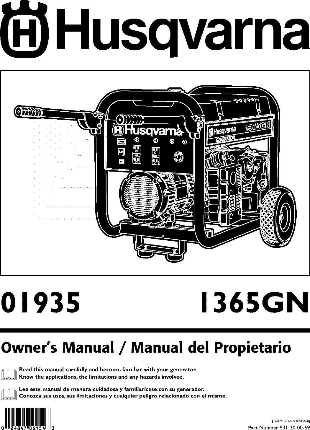 Briggs & Stratton 01935 User Manual GENERATOR Manuals And Guides L0404382