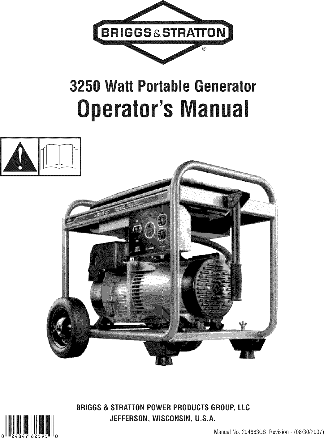 Briggs & Stratton 030372 User Manual GENERATOR Manuals And Guides 1310441L