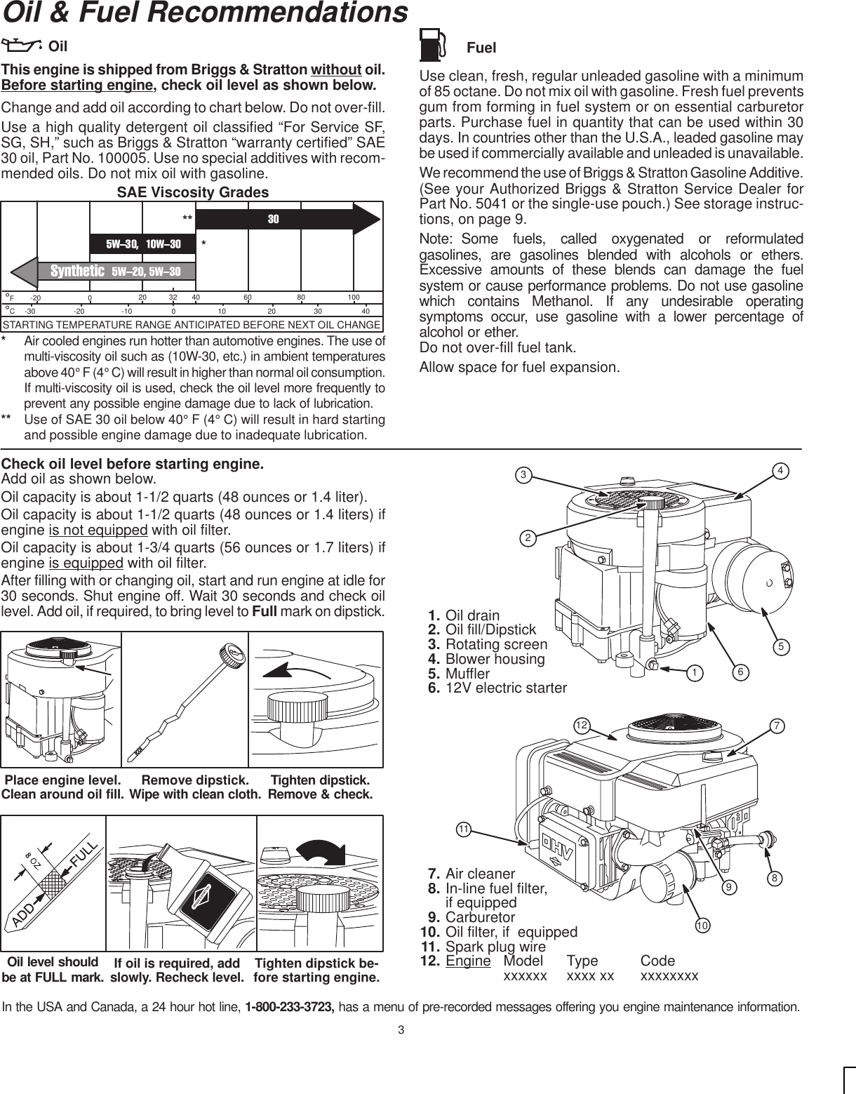 Page 3 of 12 - Briggs-And-Stratton Briggs-And-Stratton-287700-Users-Manual- 683v28,31  Briggs-and-stratton-287700-users-manual