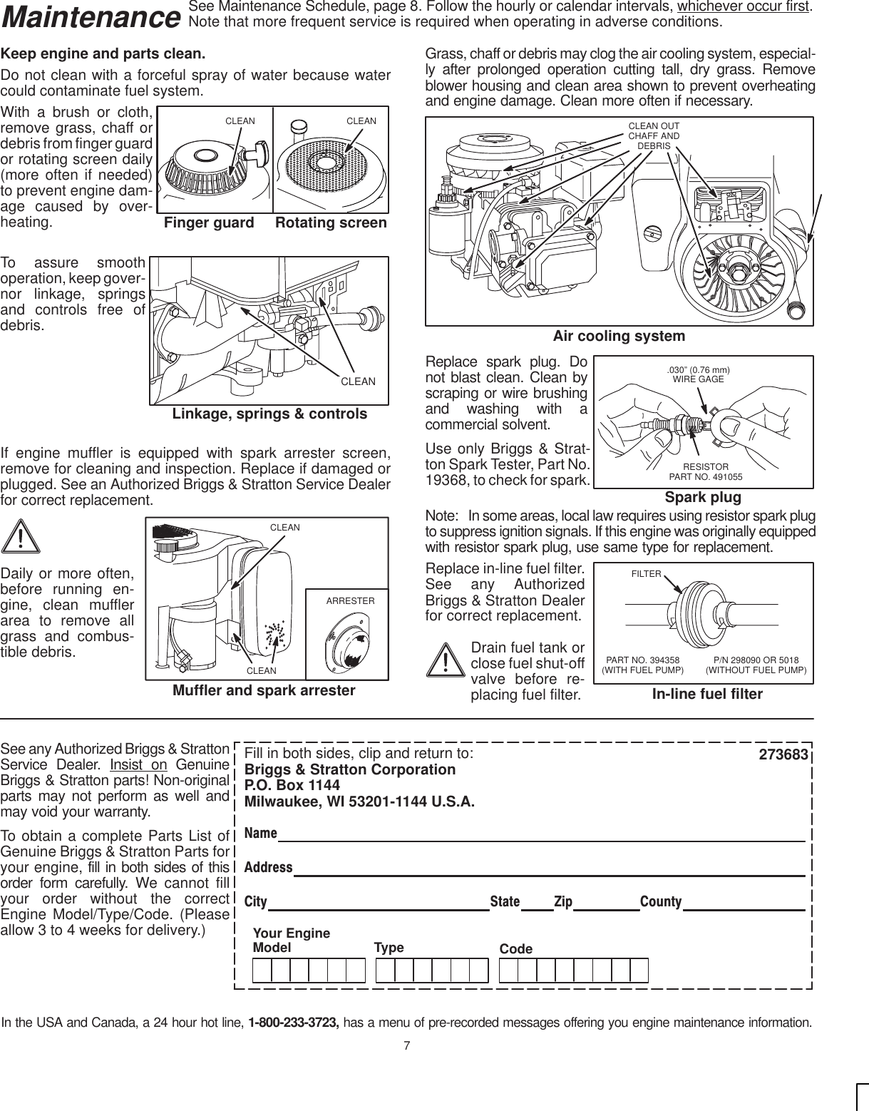 Page 7 of 12 - Briggs-And-Stratton Briggs-And-Stratton-287700-Users-Manual- 683v28,31  Briggs-and-stratton-287700-users-manual