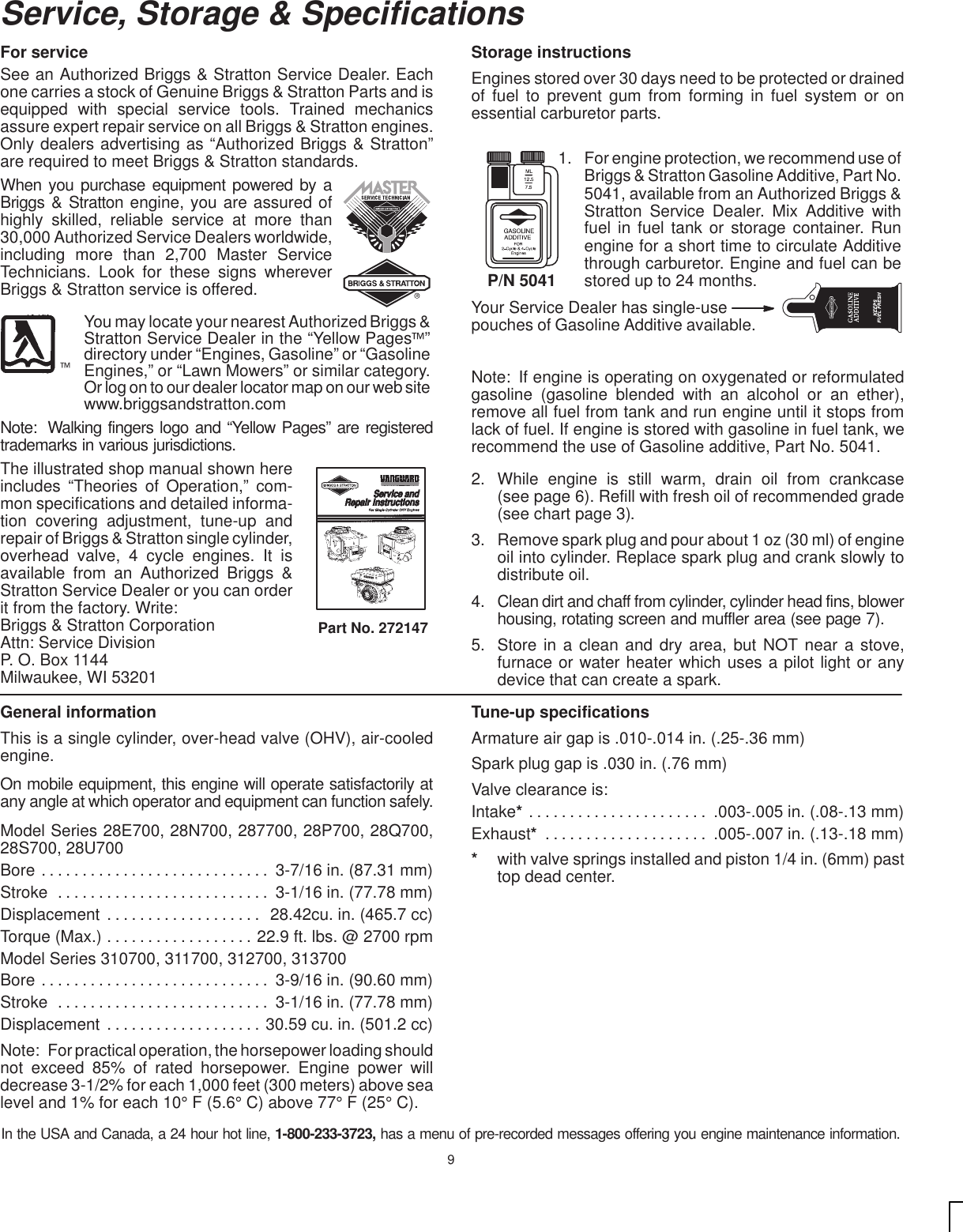 Page 9 of 12 - Briggs-And-Stratton Briggs-And-Stratton-287700-Users-Manual- 683v28,31  Briggs-and-stratton-287700-users-manual