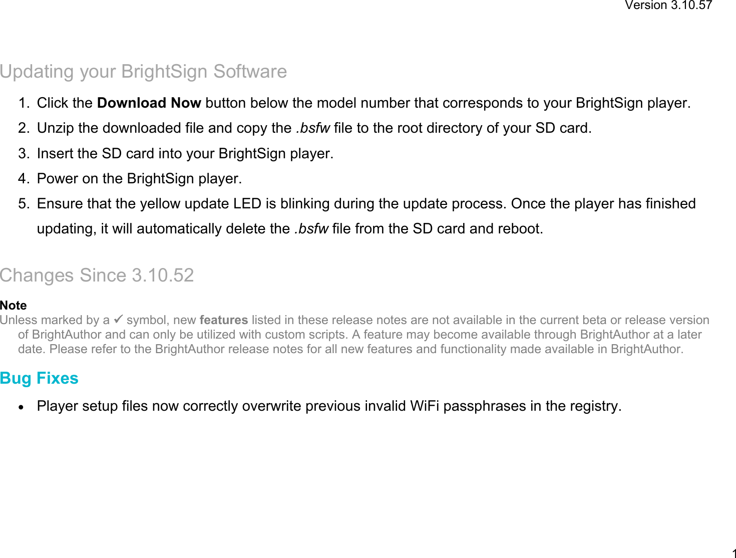 Page 2 of 3 - FW 3.10.57 Release Notes