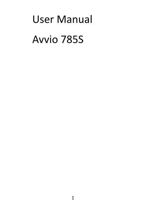 1 User Manual Avvio 785S   