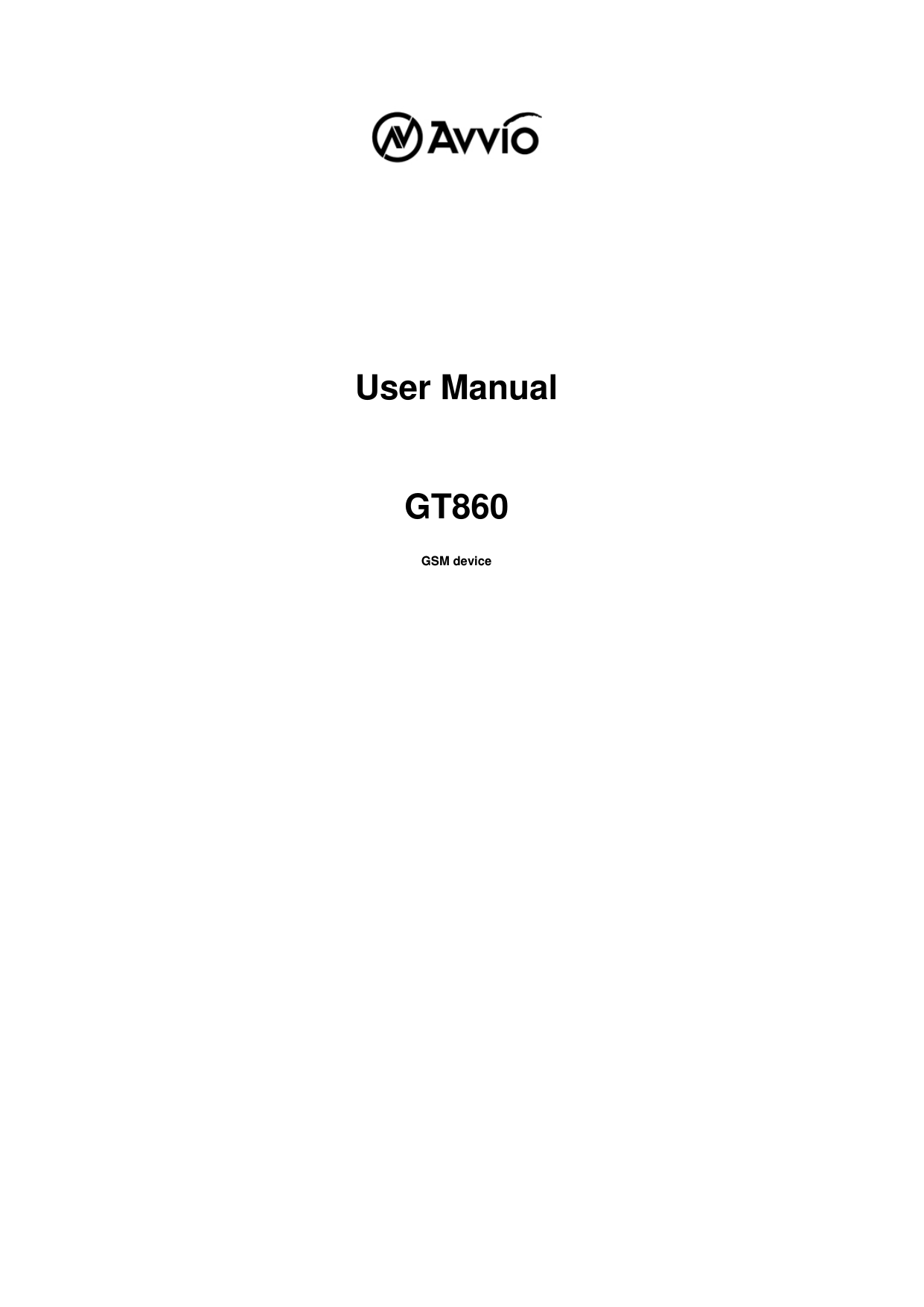      User Manual  GT860 GSM device