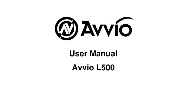                 User Manual Avvio L500 