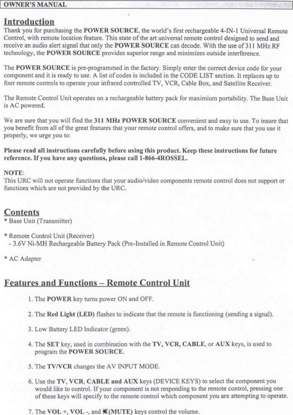 brilliant-concepts-ps001bci2001-universal-remote-control-user-manual-owners-manual